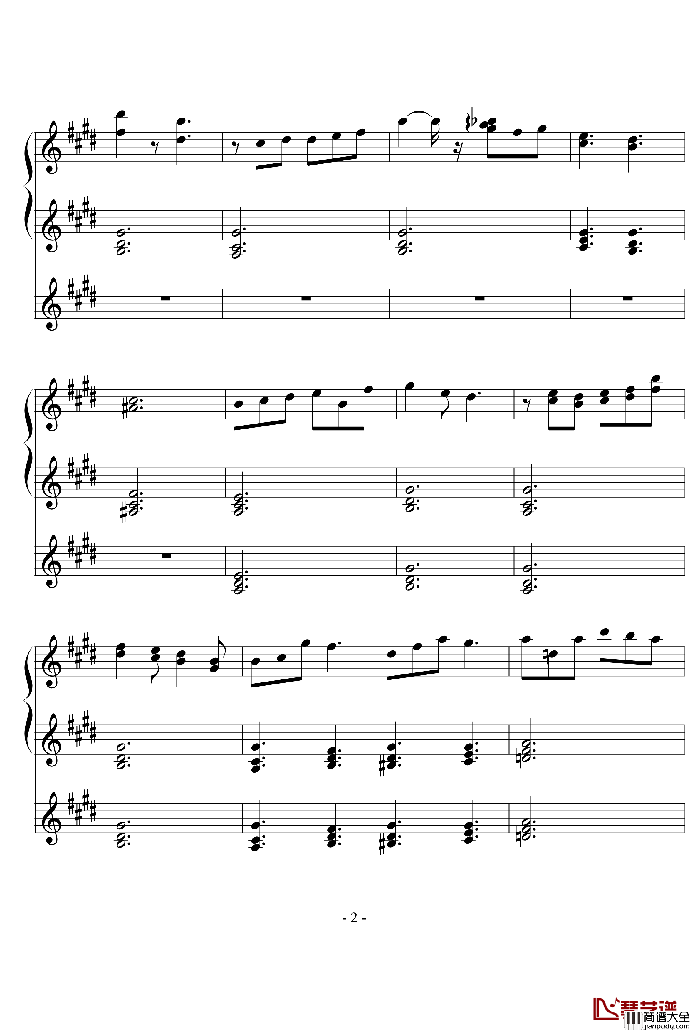 存在钢琴谱_Clannad_动漫影视