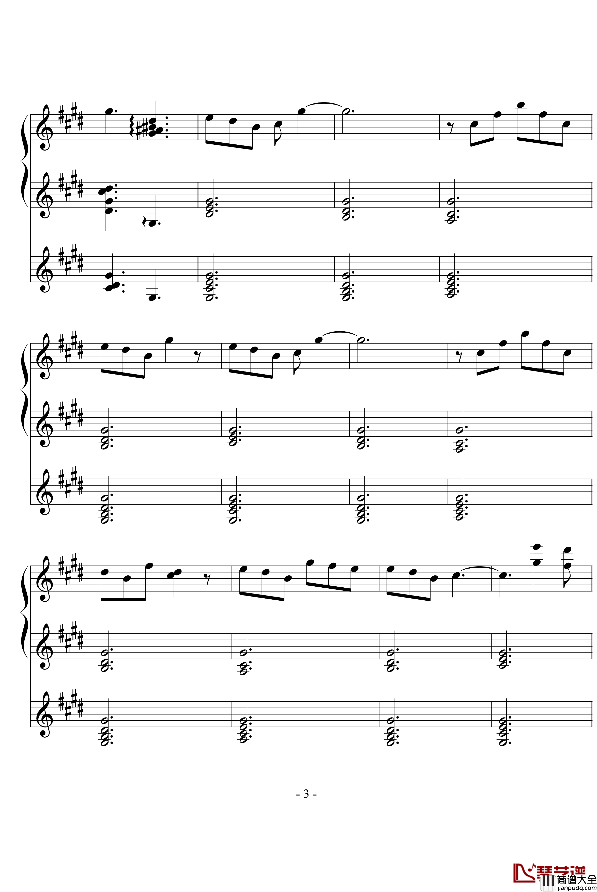 存在钢琴谱_Clannad_动漫影视