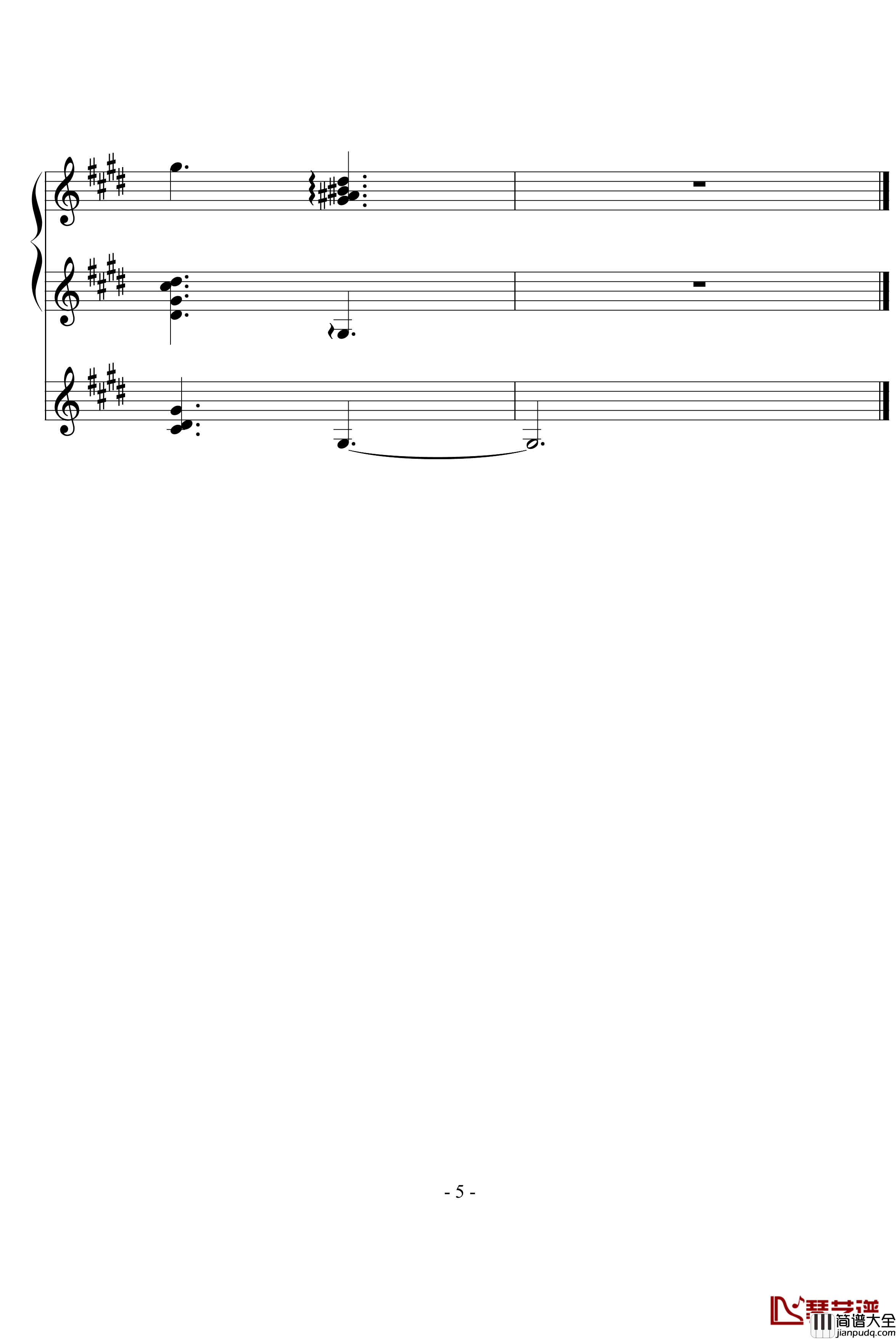 存在钢琴谱_Clannad_动漫影视