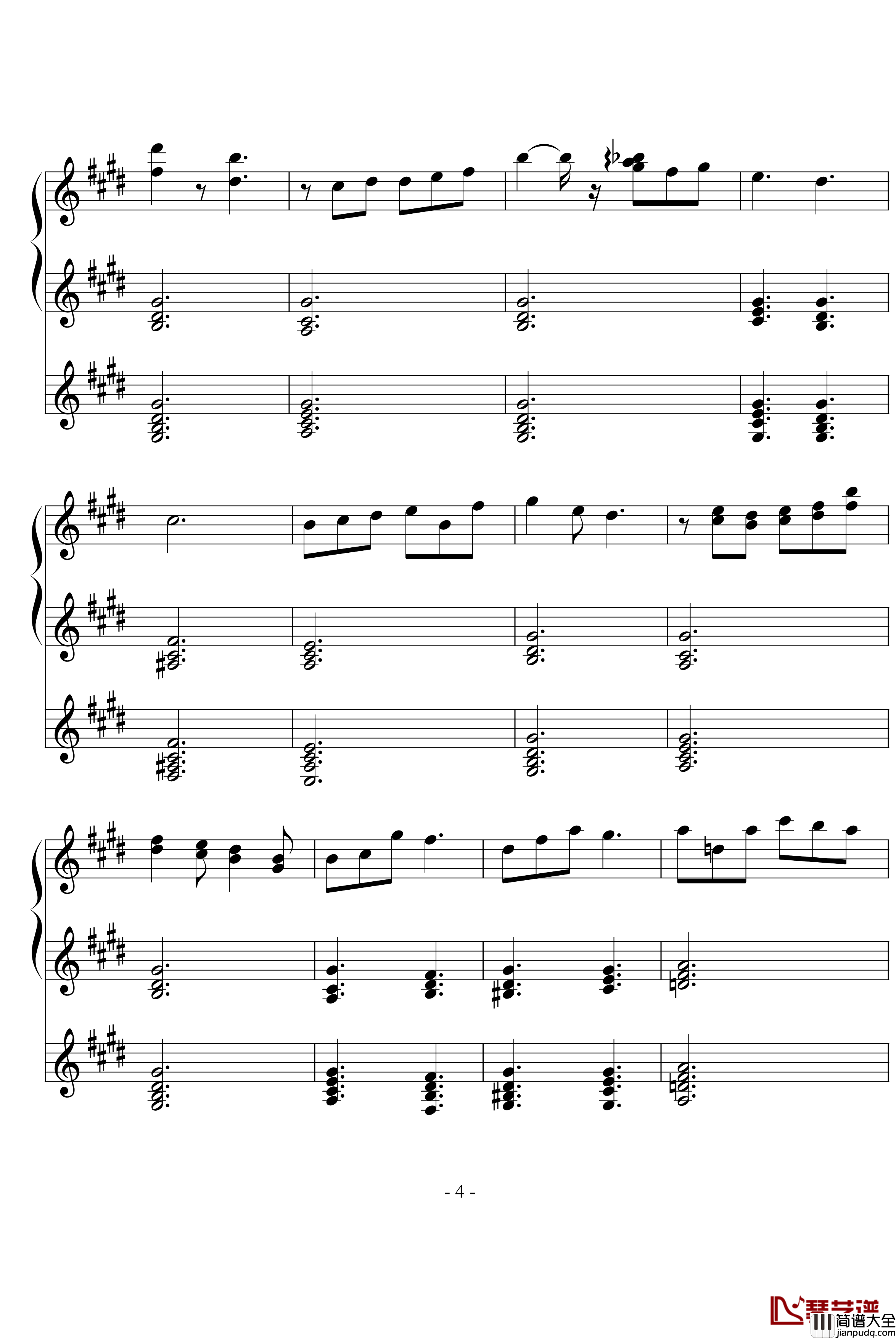 存在钢琴谱_Clannad_动漫影视