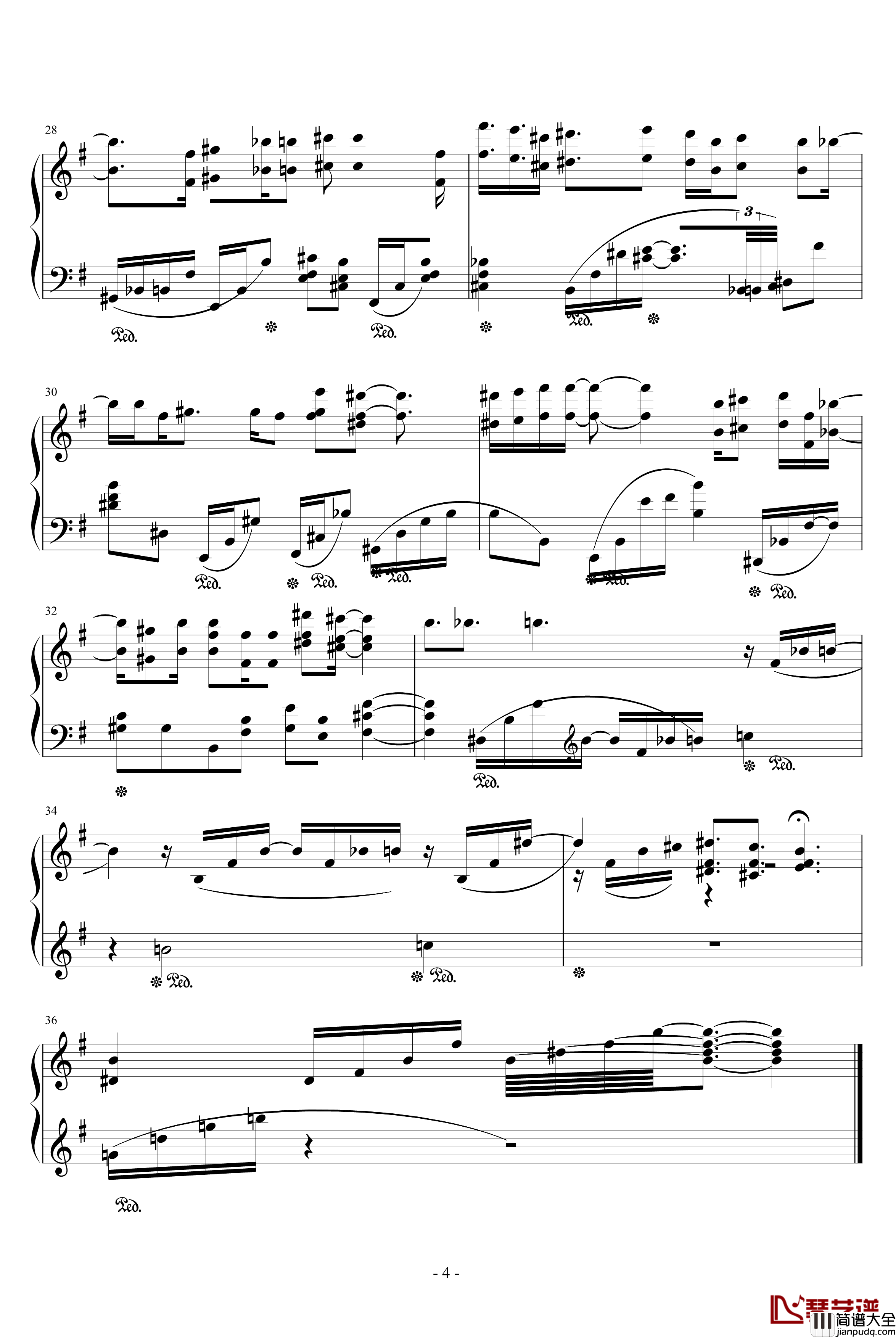 不想懂得钢琴谱_聪聪修改版_张韶涵