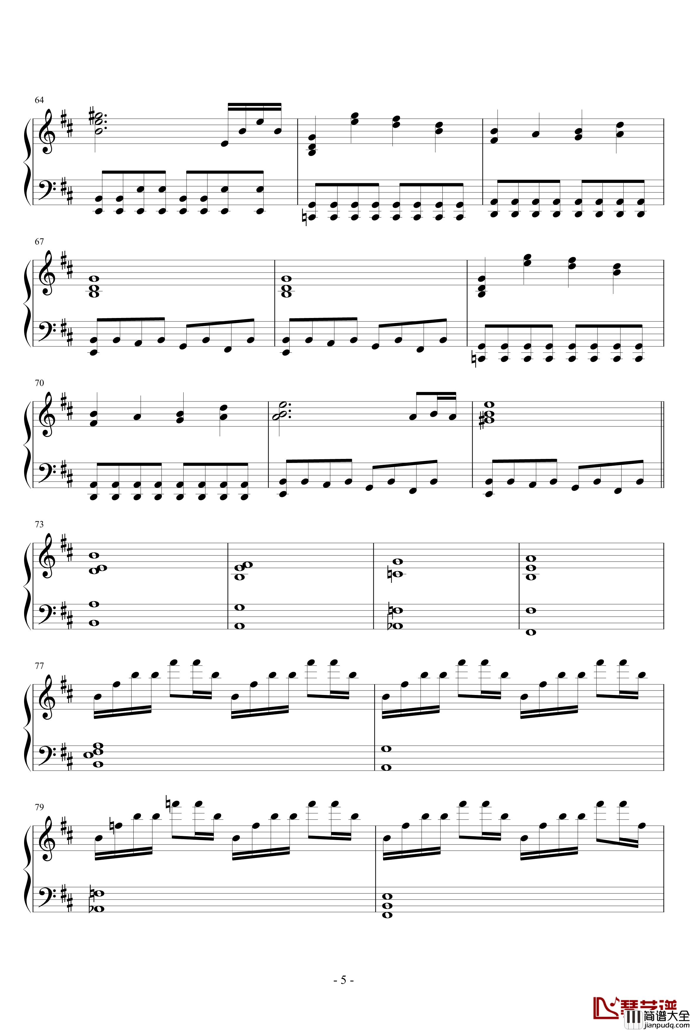 kids_return钢琴谱_久石让