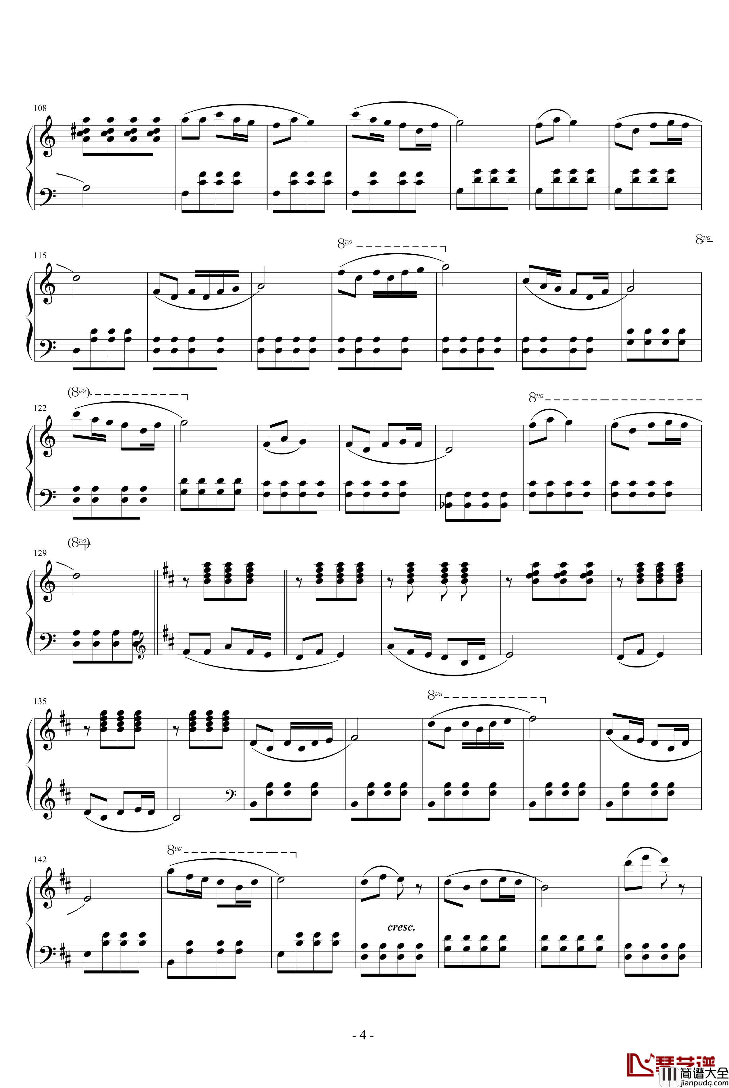 采茶扑蝶钢琴谱_中国名曲