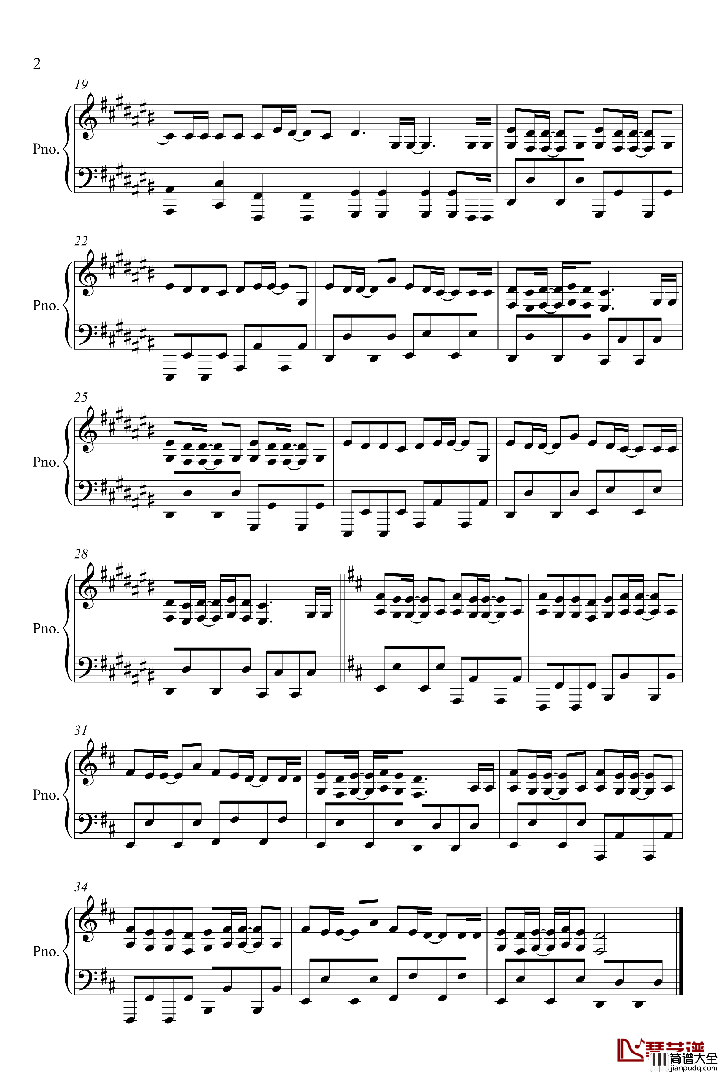 地狱少女OP钢琴谱_逆さまの蝶_动漫影视