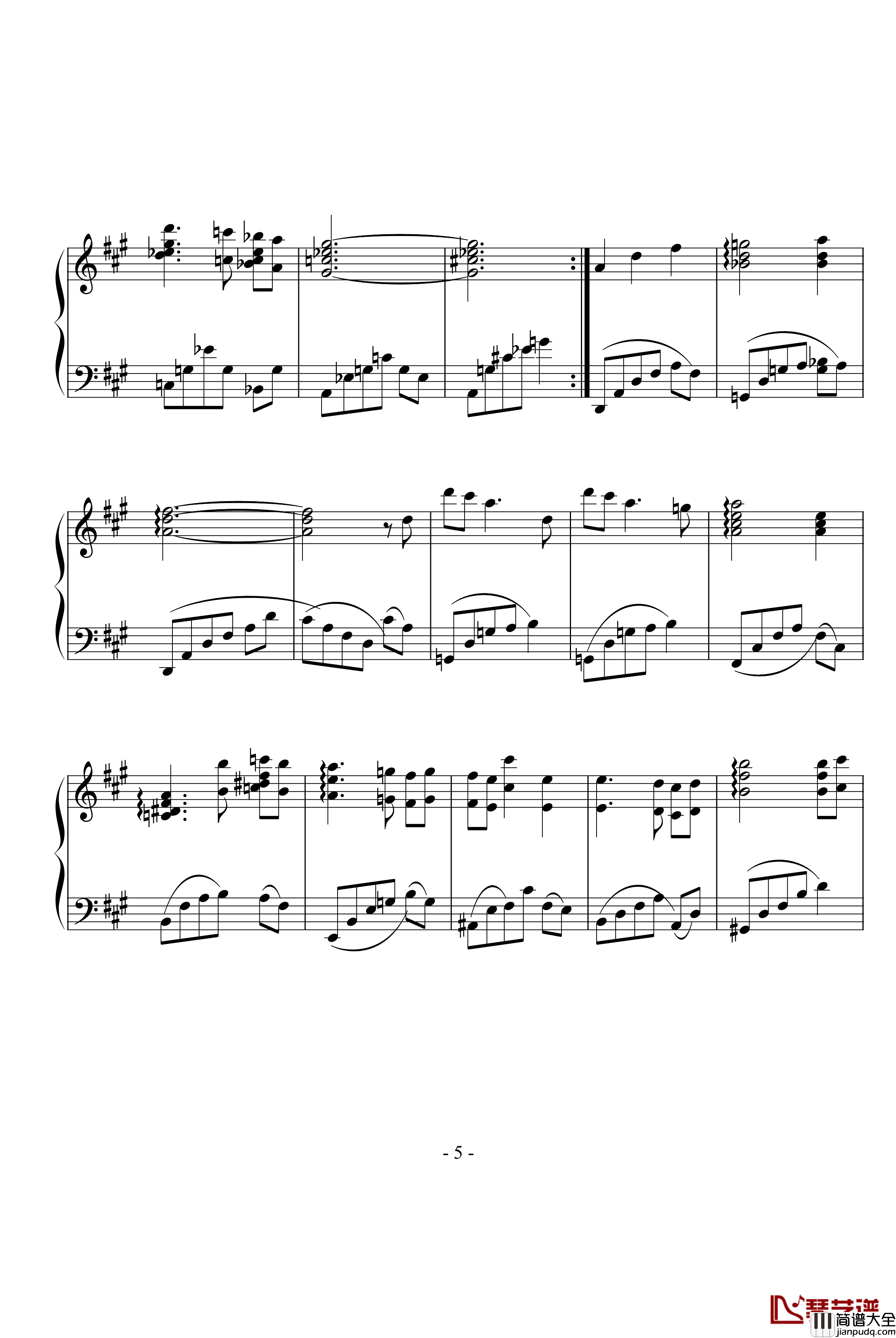 旅情钢琴谱__久石让