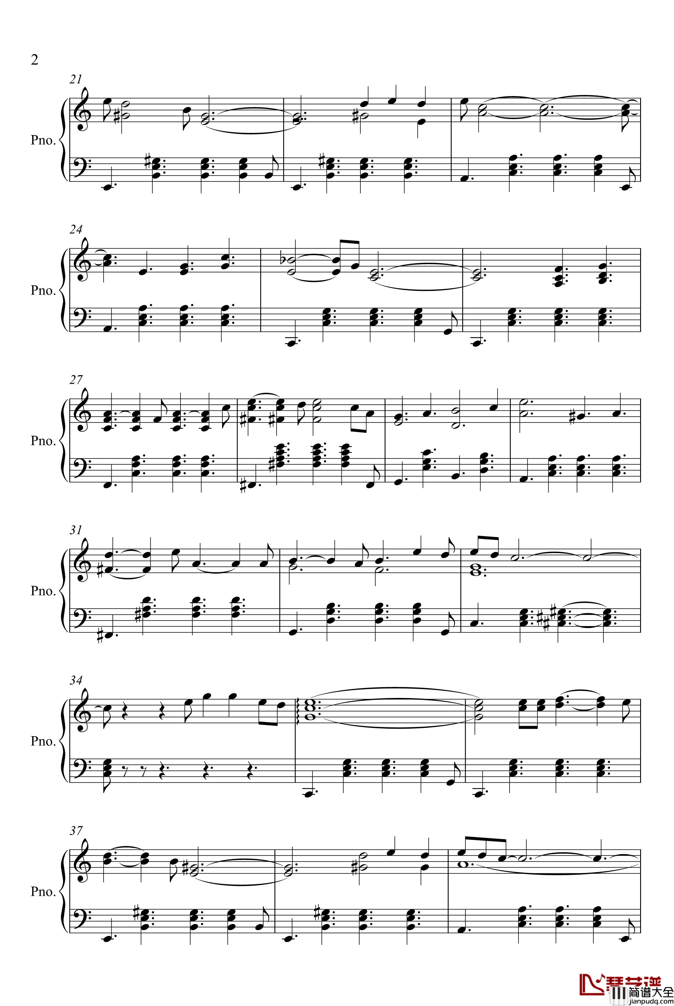 Only_you钢琴谱_情歌_欧美经典