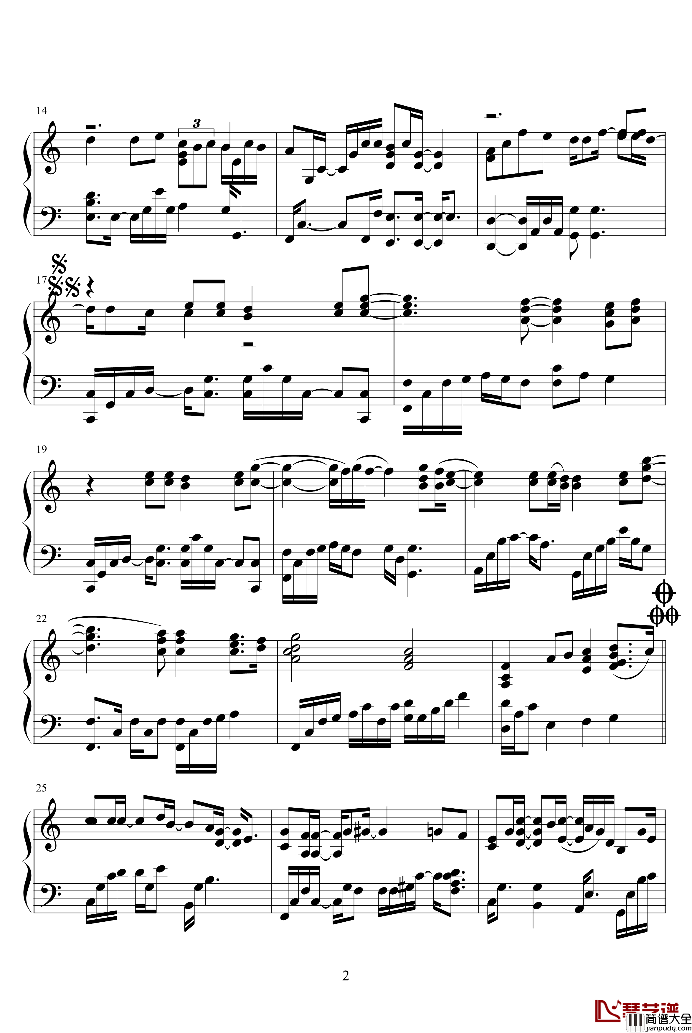 thank_to钢琴谱_东方神起