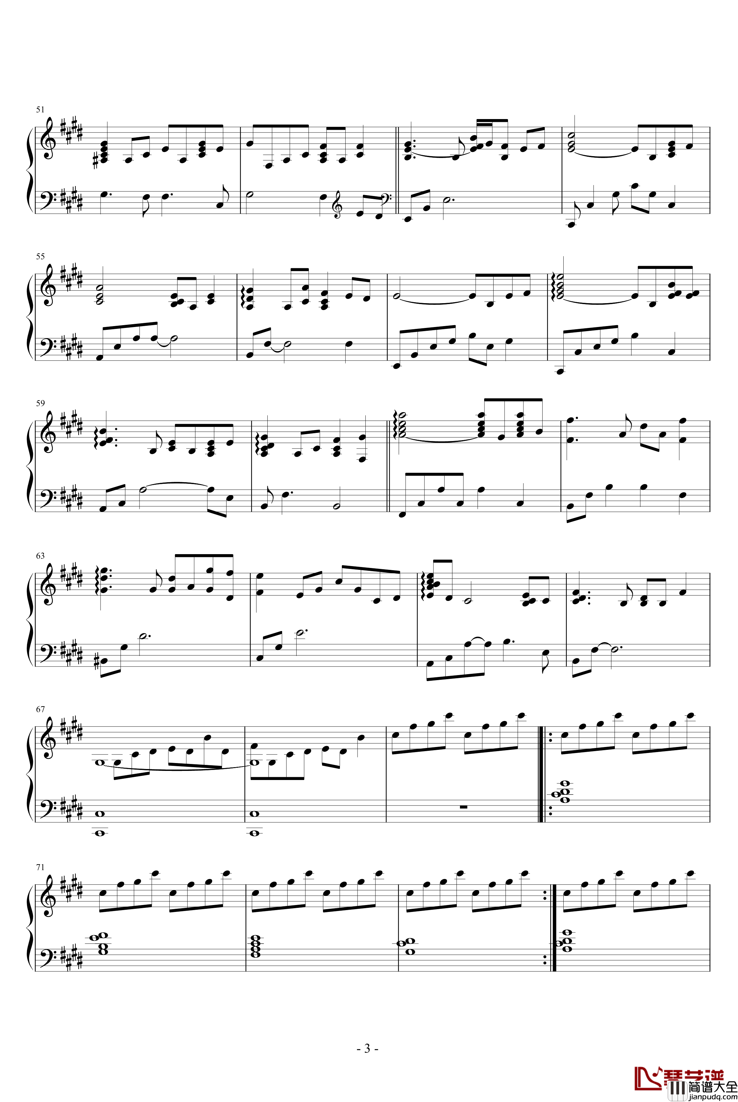 The_rain钢琴谱_mother_久石让