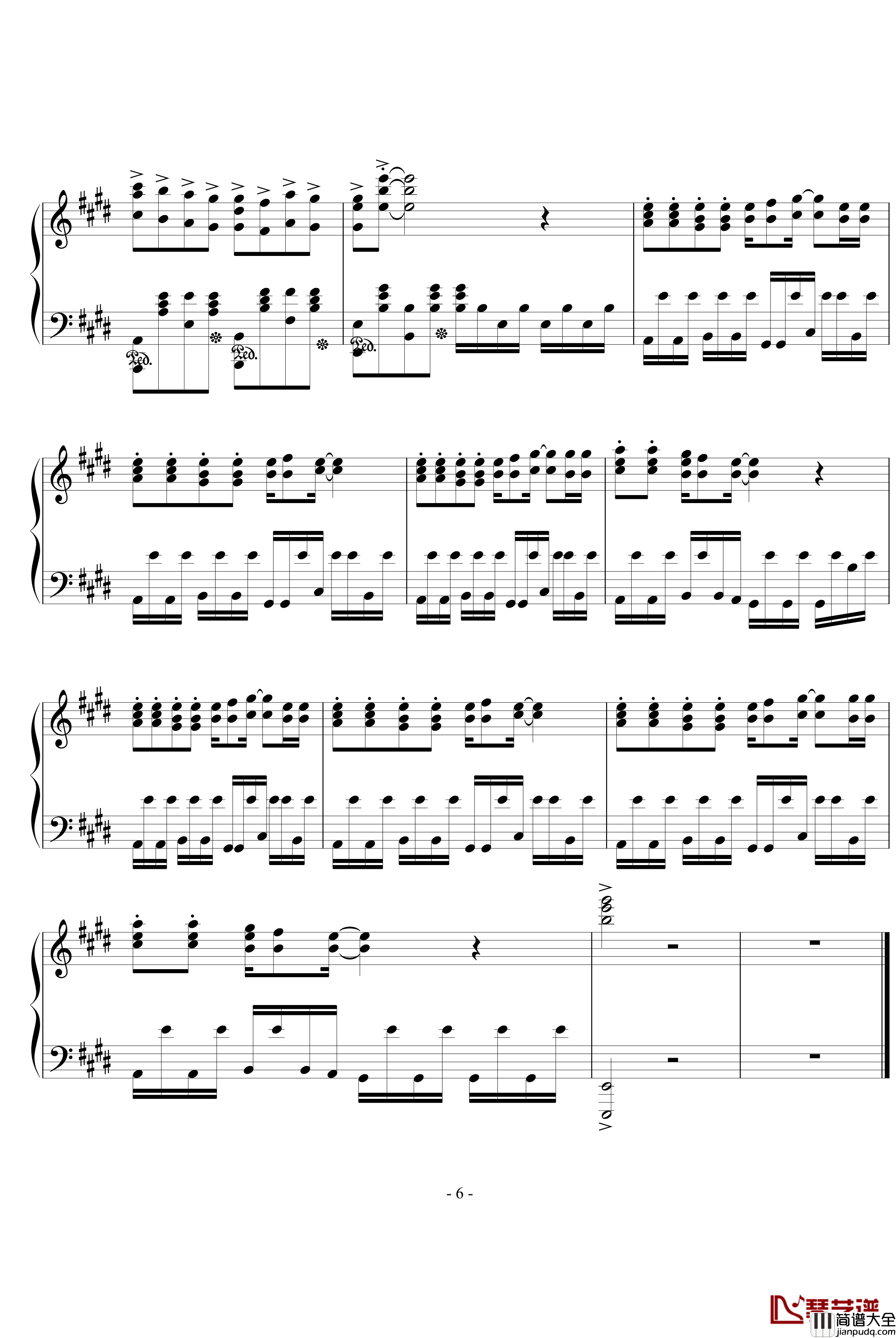 lost_my_music钢琴谱_动漫影视