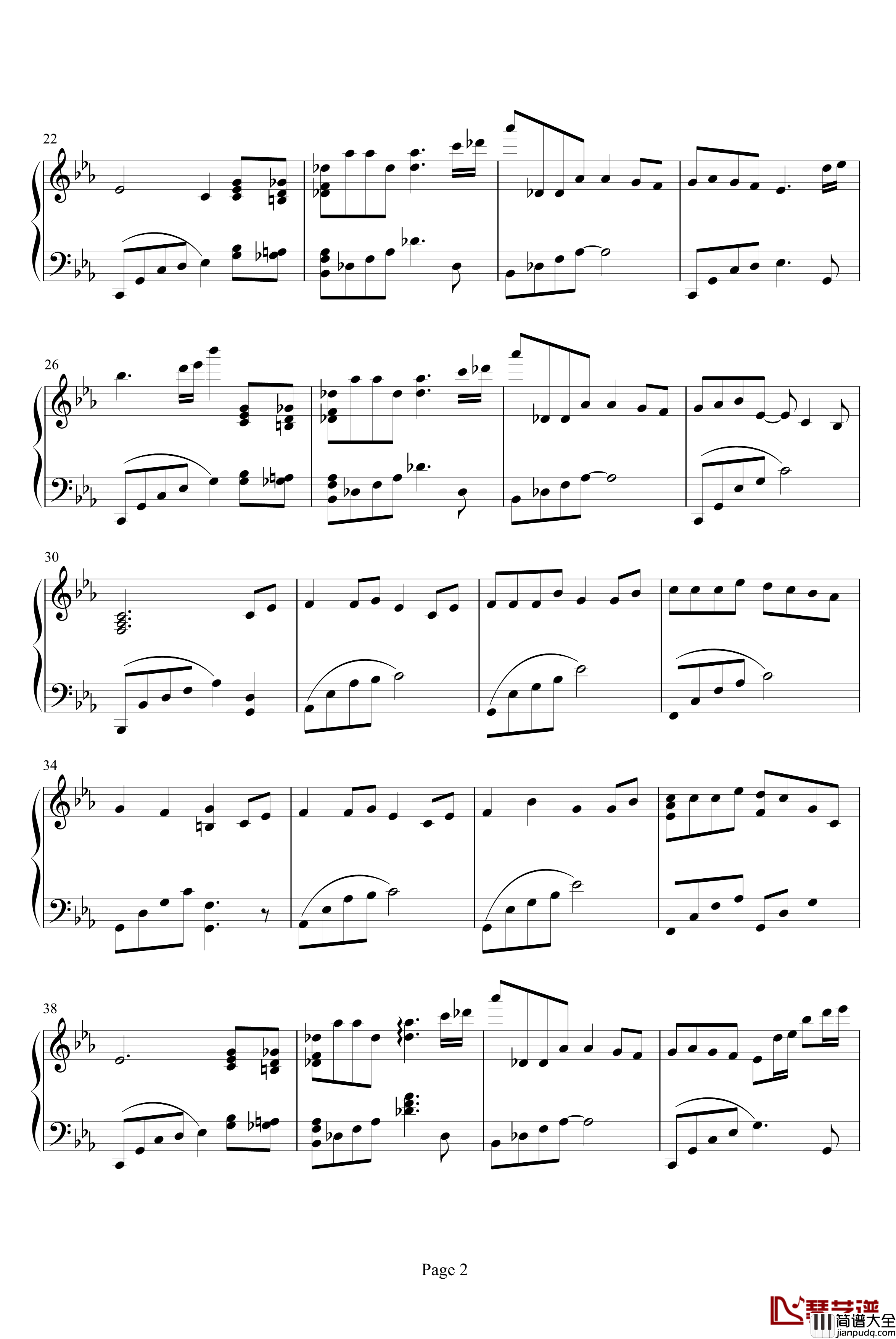 风之俑道钢琴谱_久石让