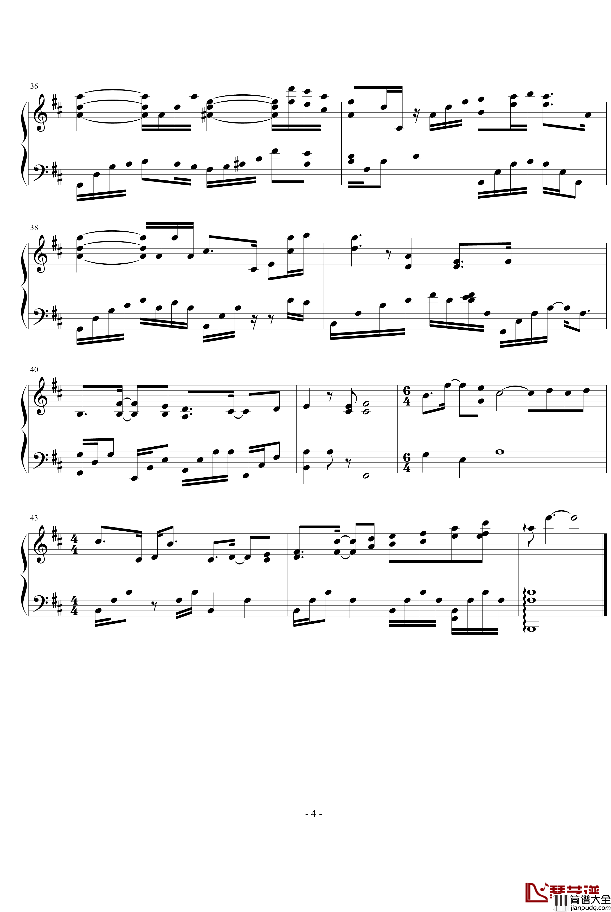 Second_Run钢琴谱_Ashura_动漫影视