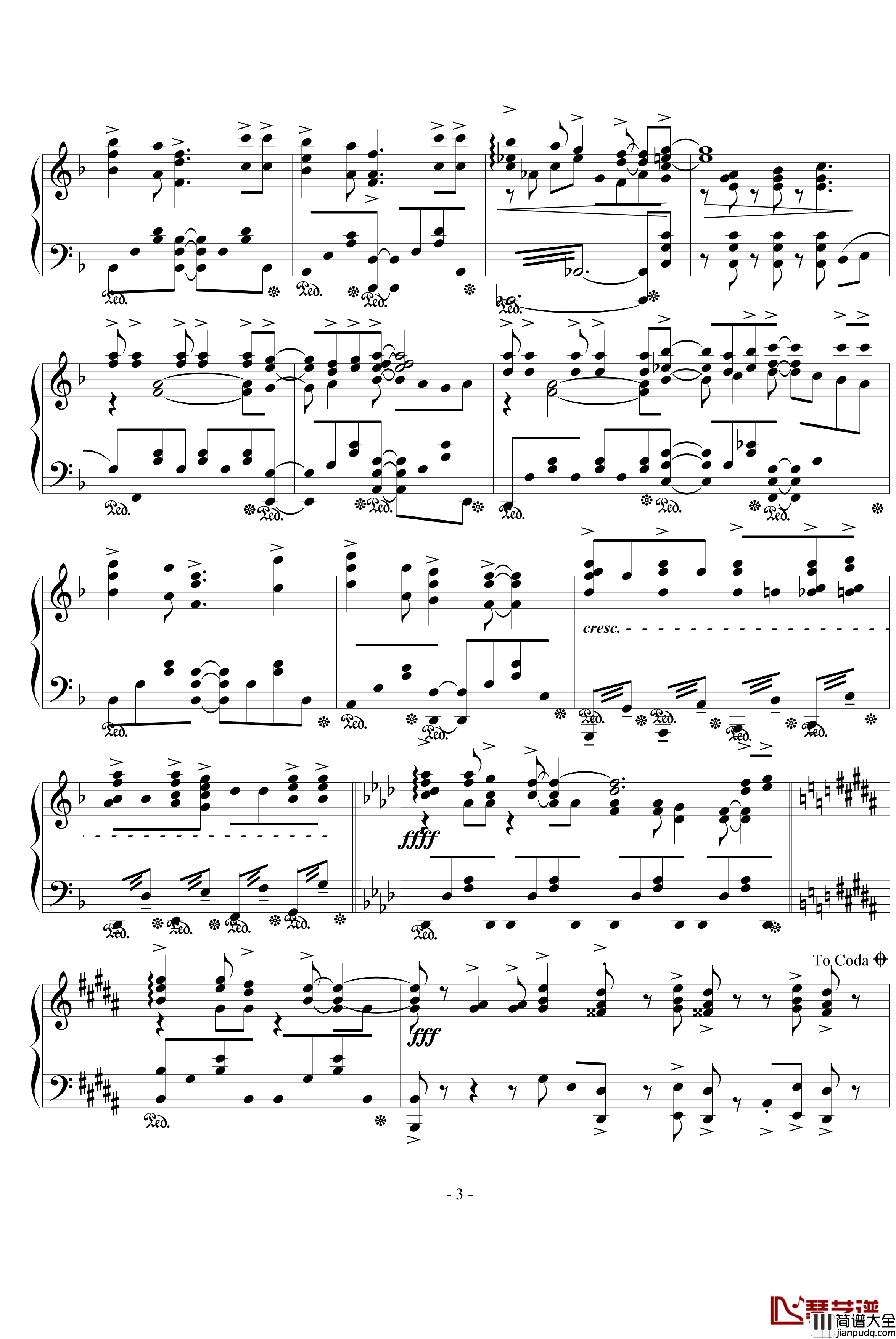 晴天好心情钢琴谱_凉宫_动漫影视