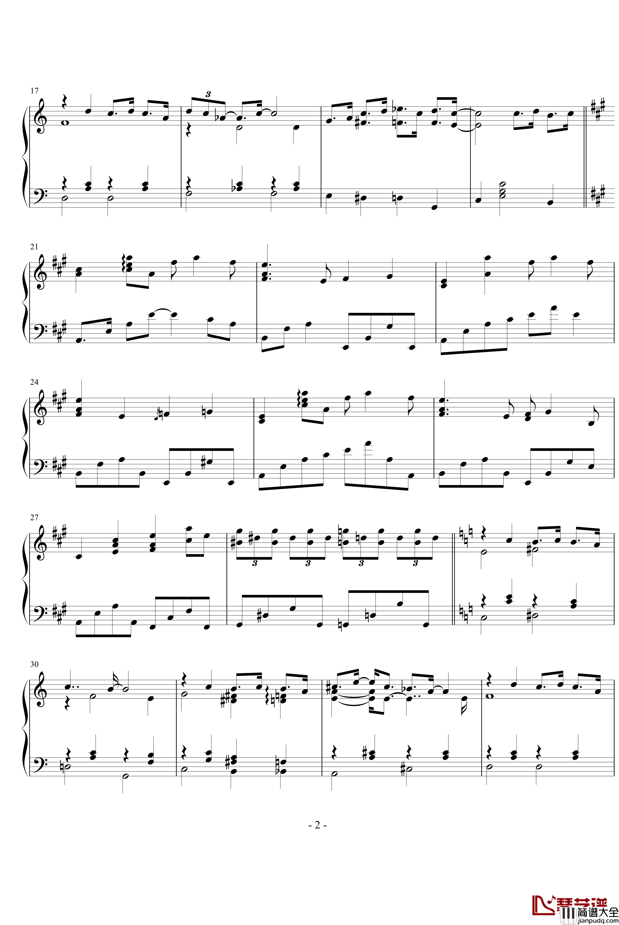 Dream_a_little_dream钢琴谱_Yiruma