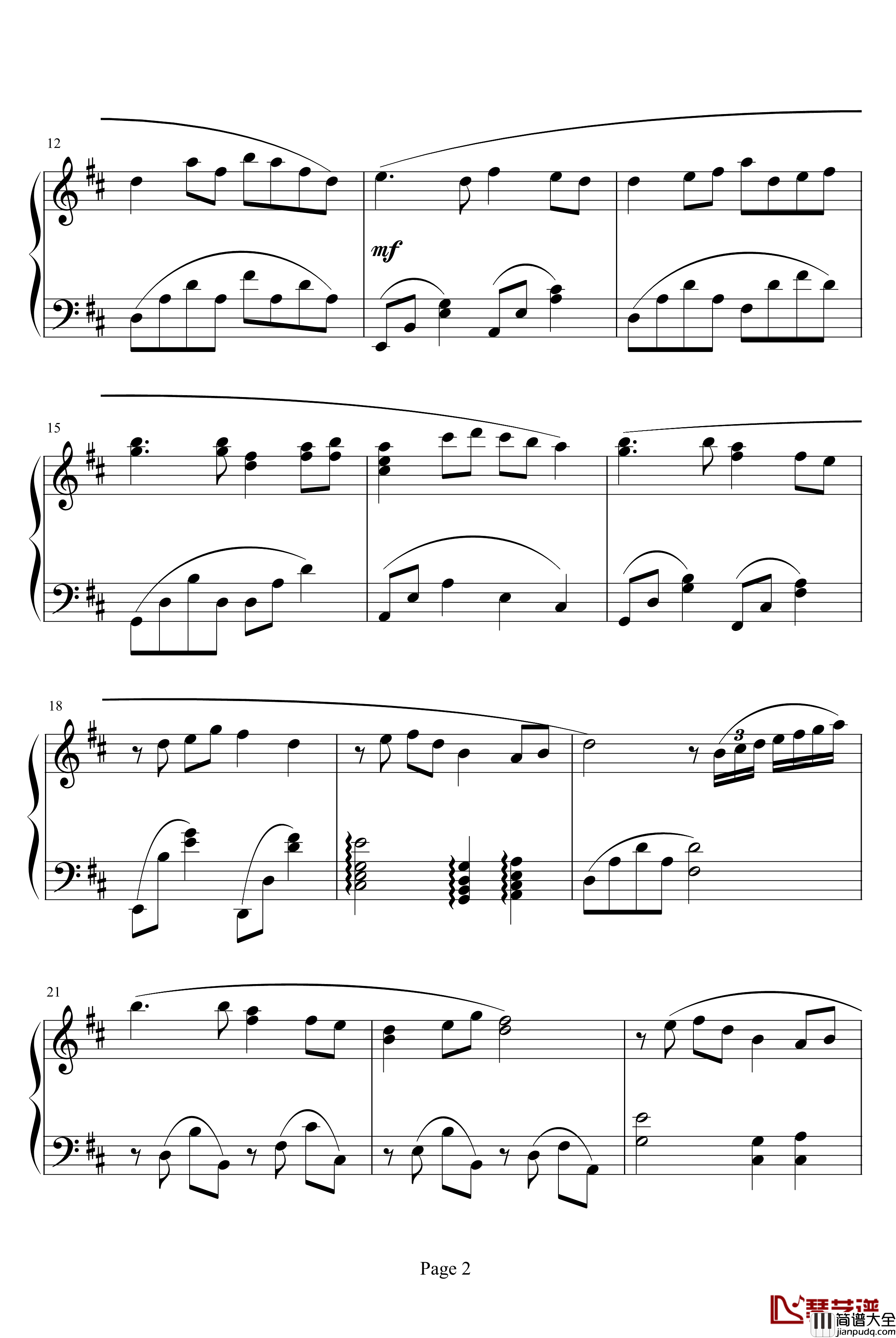 又见炊烟钢琴谱_王菲