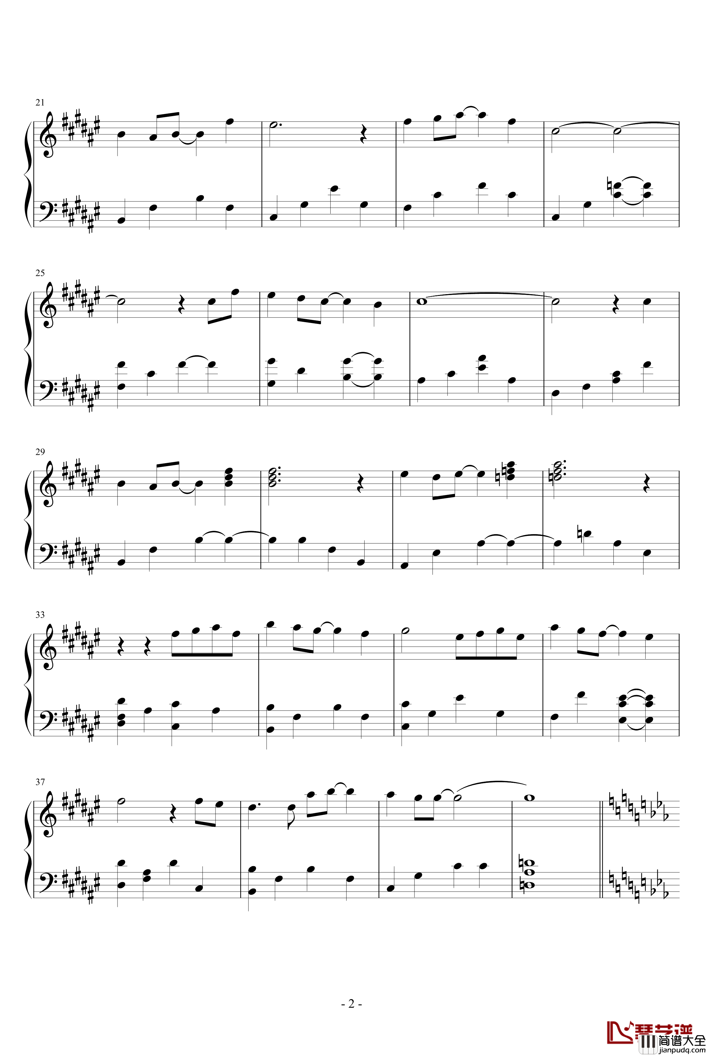 幸せ願う彼方から钢琴谱_动漫影视