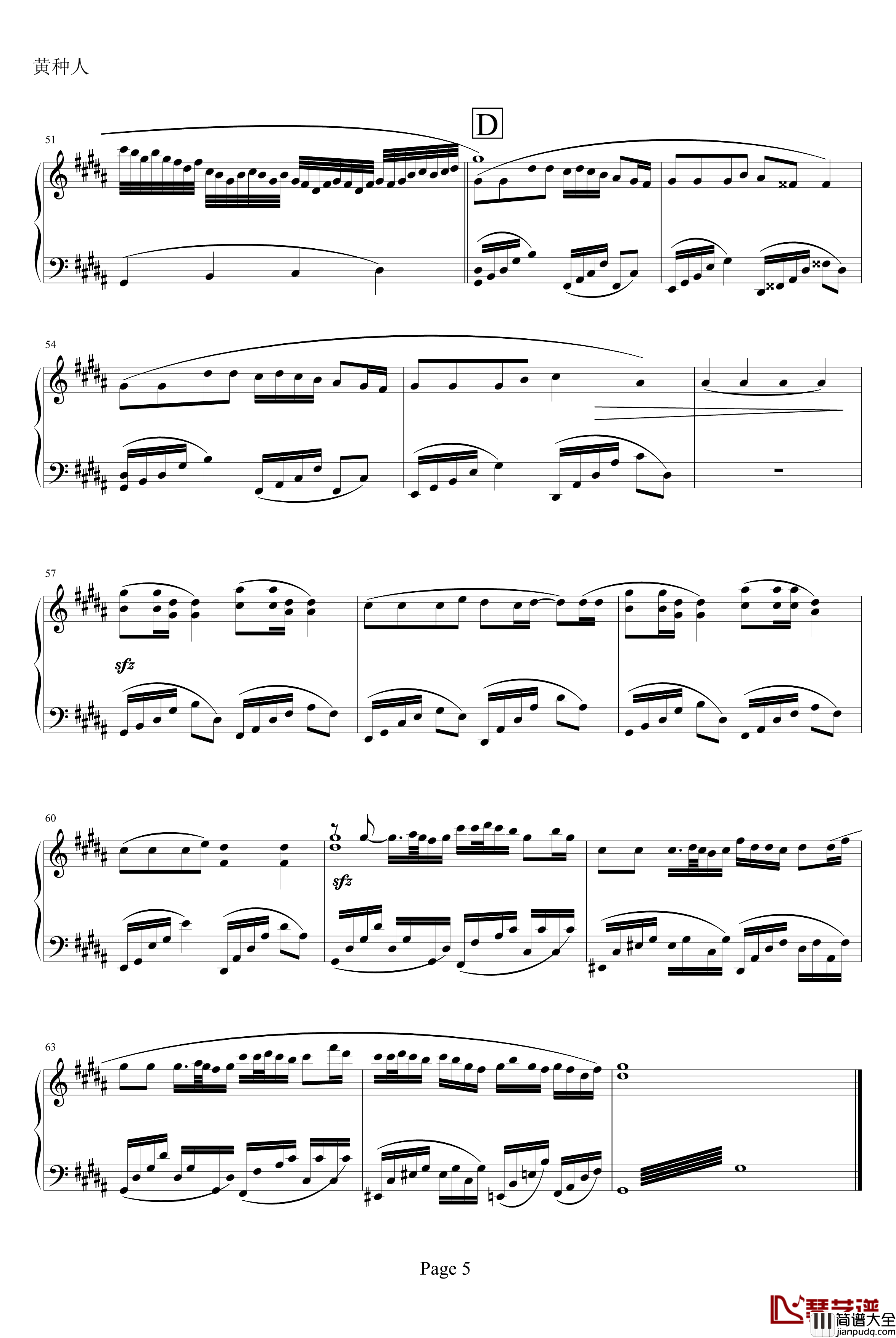 黄种人钢琴谱_谢霆锋