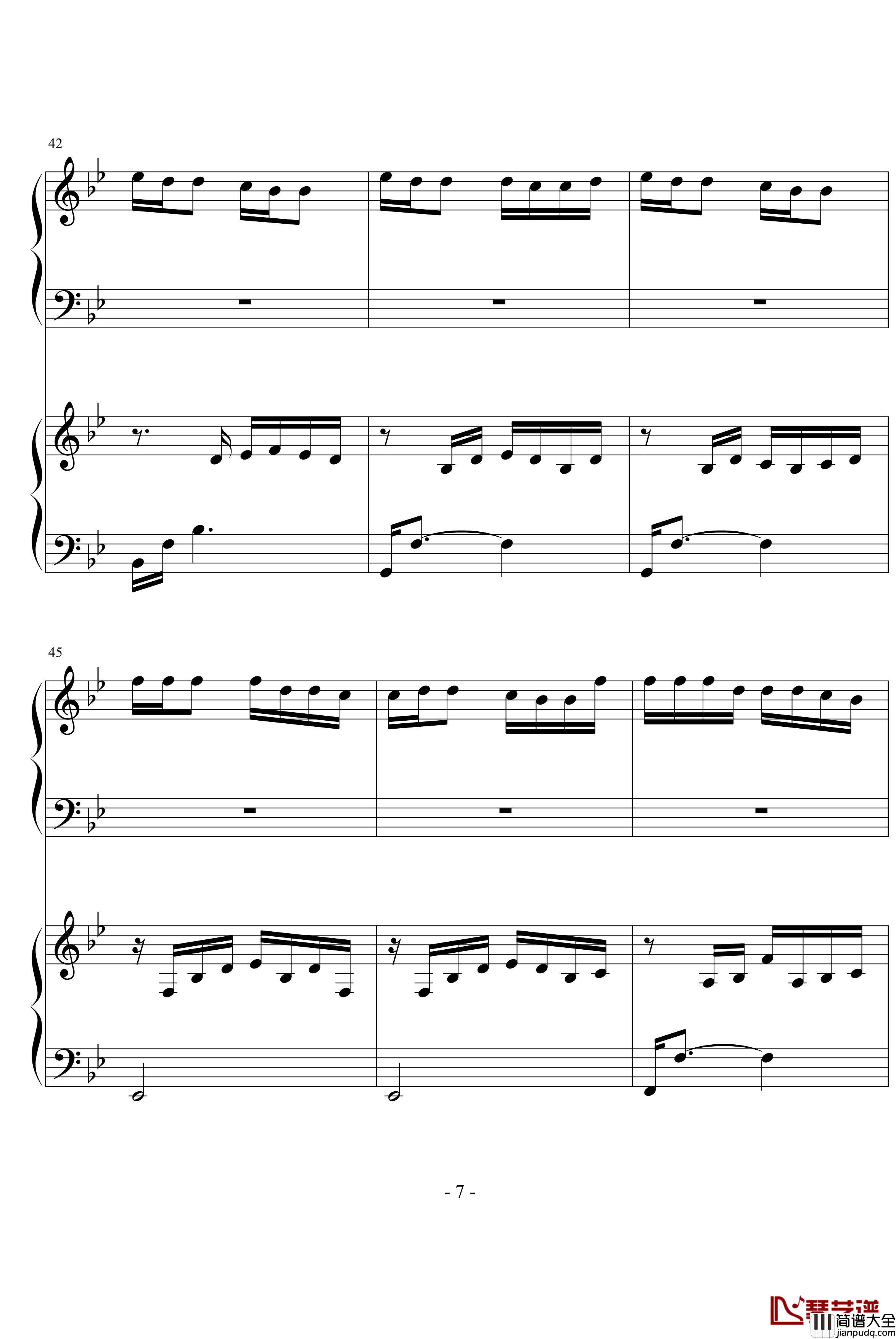 我不配钢琴谱_千叶小瑜版_周杰伦