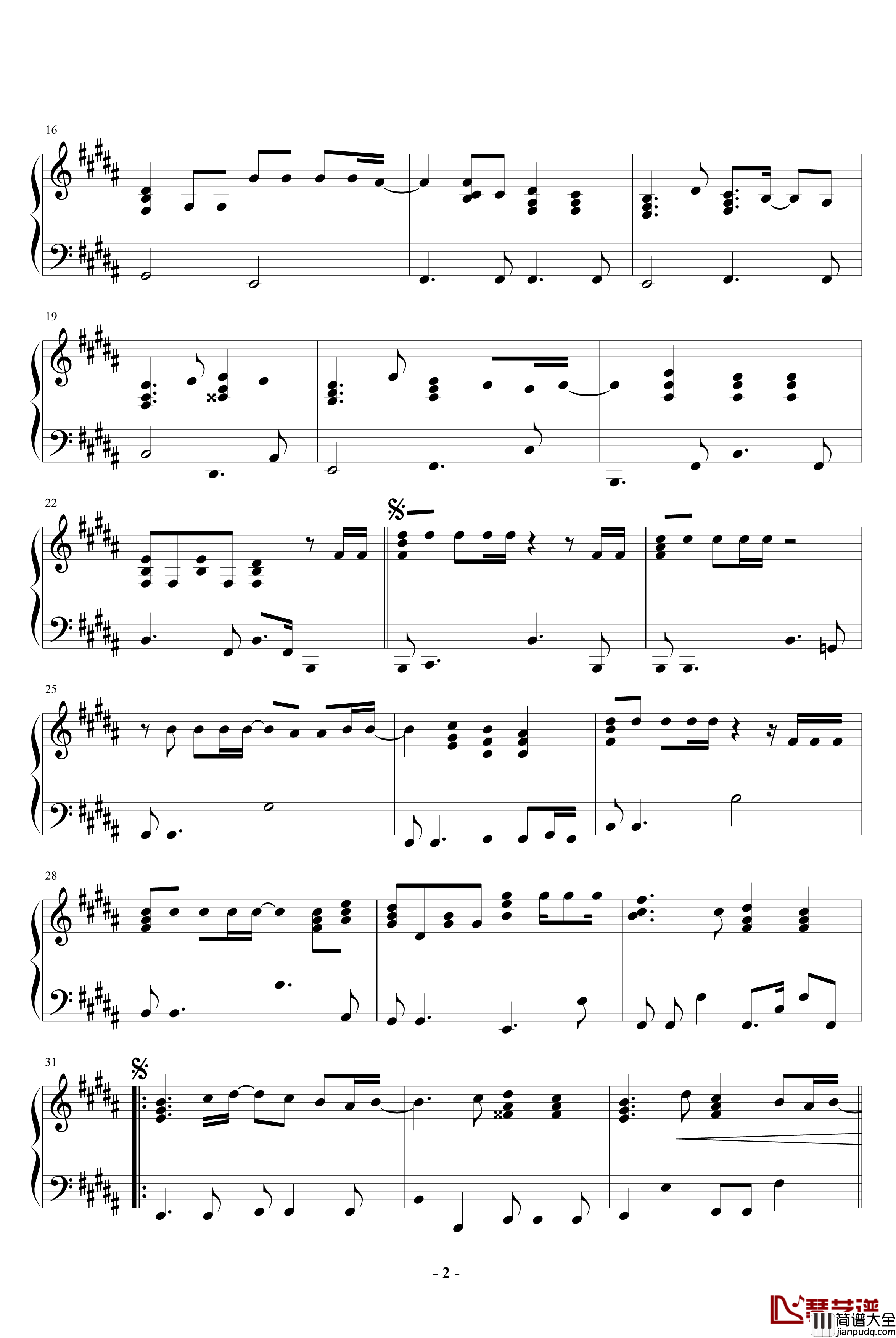 ENDLESS_RAIN钢琴谱_浓缩版_X_JAPAN