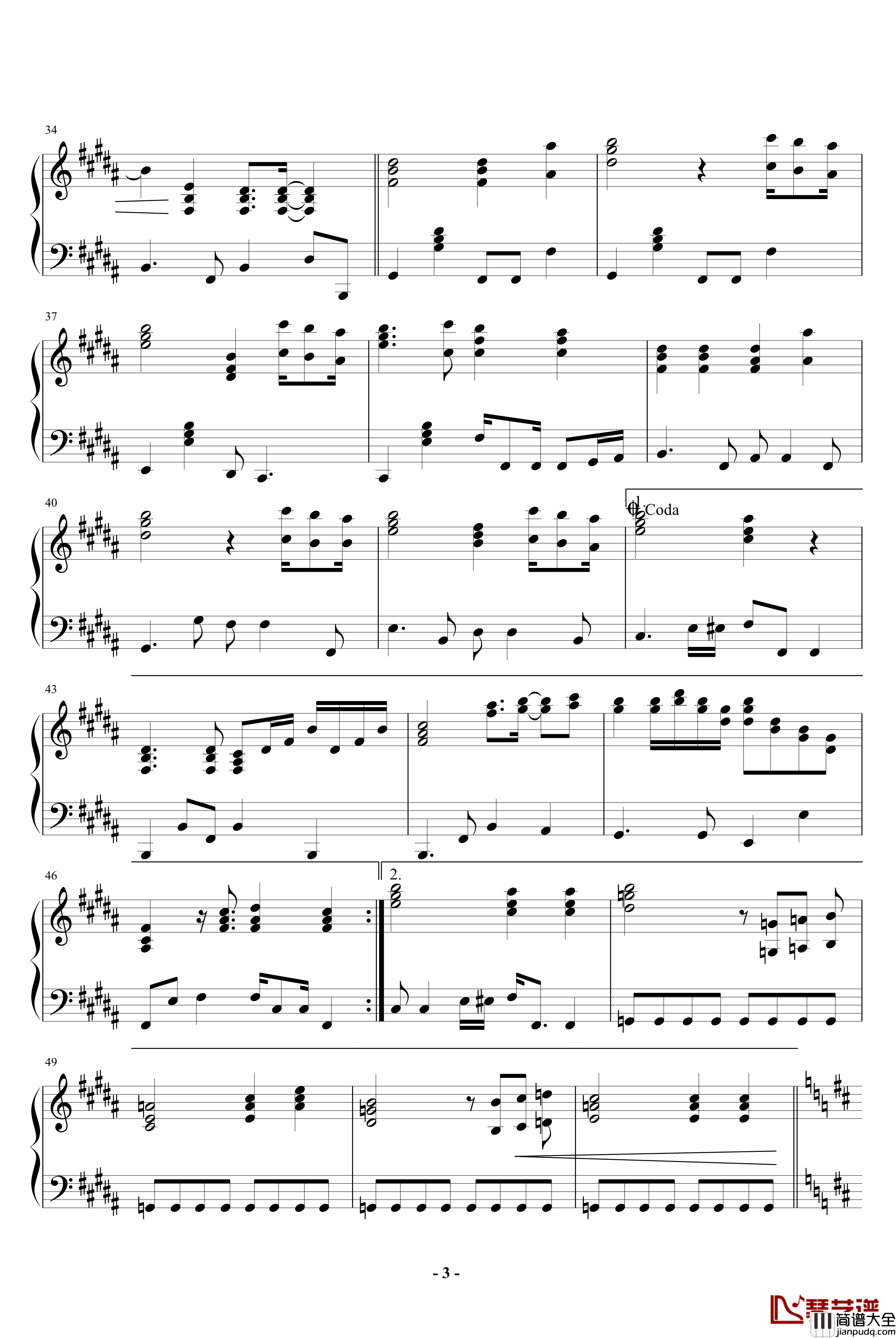 ENDLESS_RAIN钢琴谱_浓缩版_X_JAPAN