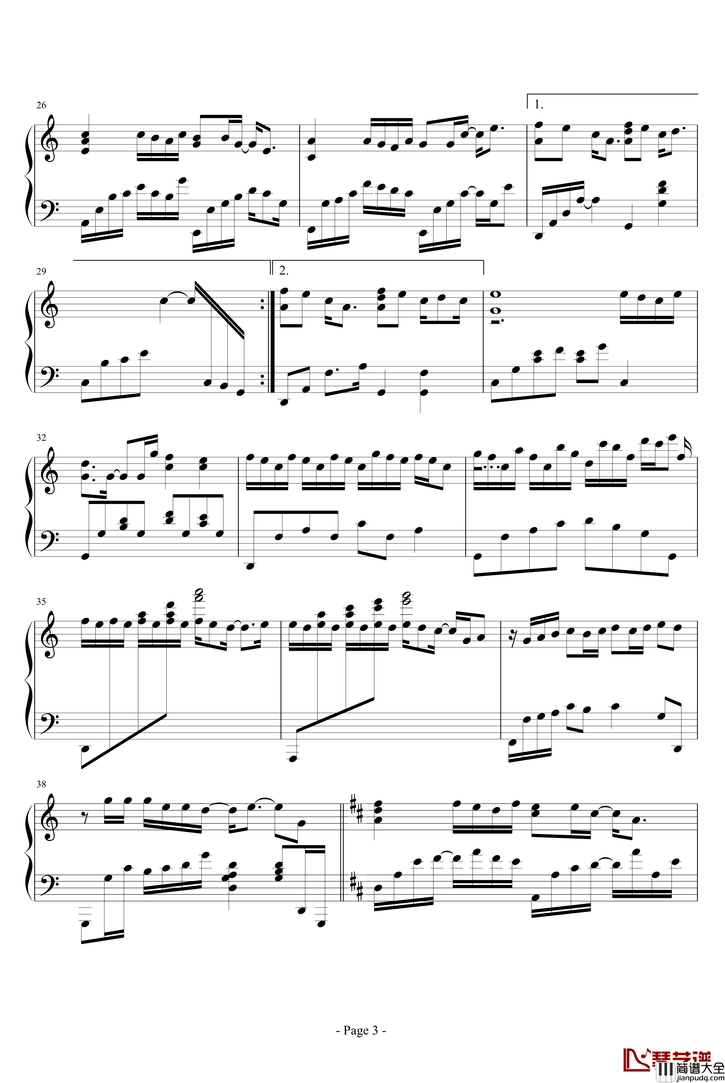 忘词钢琴谱_五月天