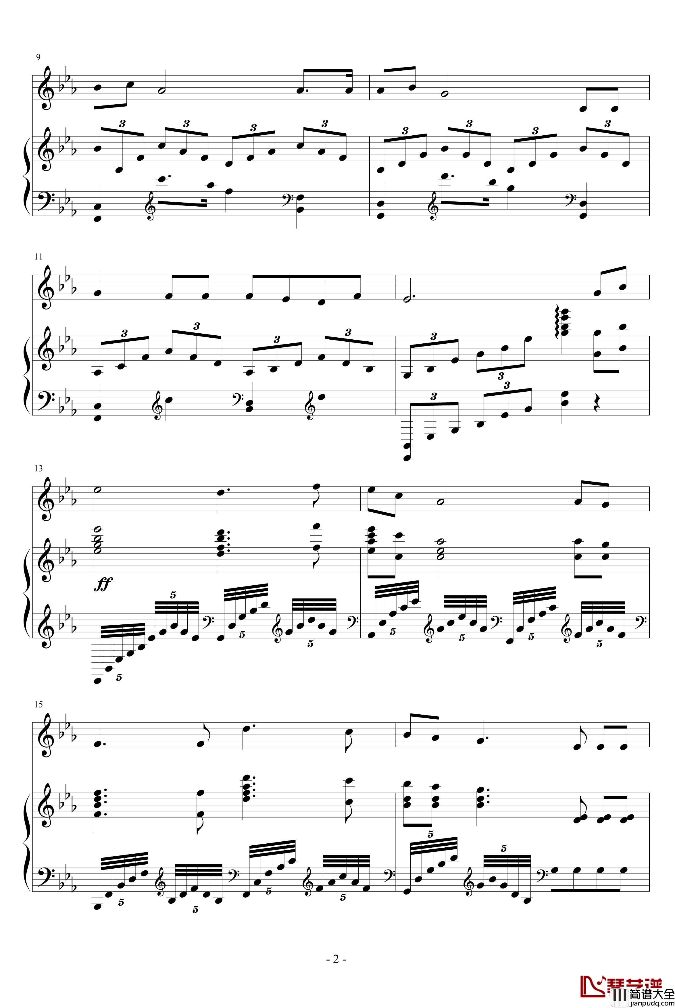 长城永在我心上钢琴谱_中国名曲