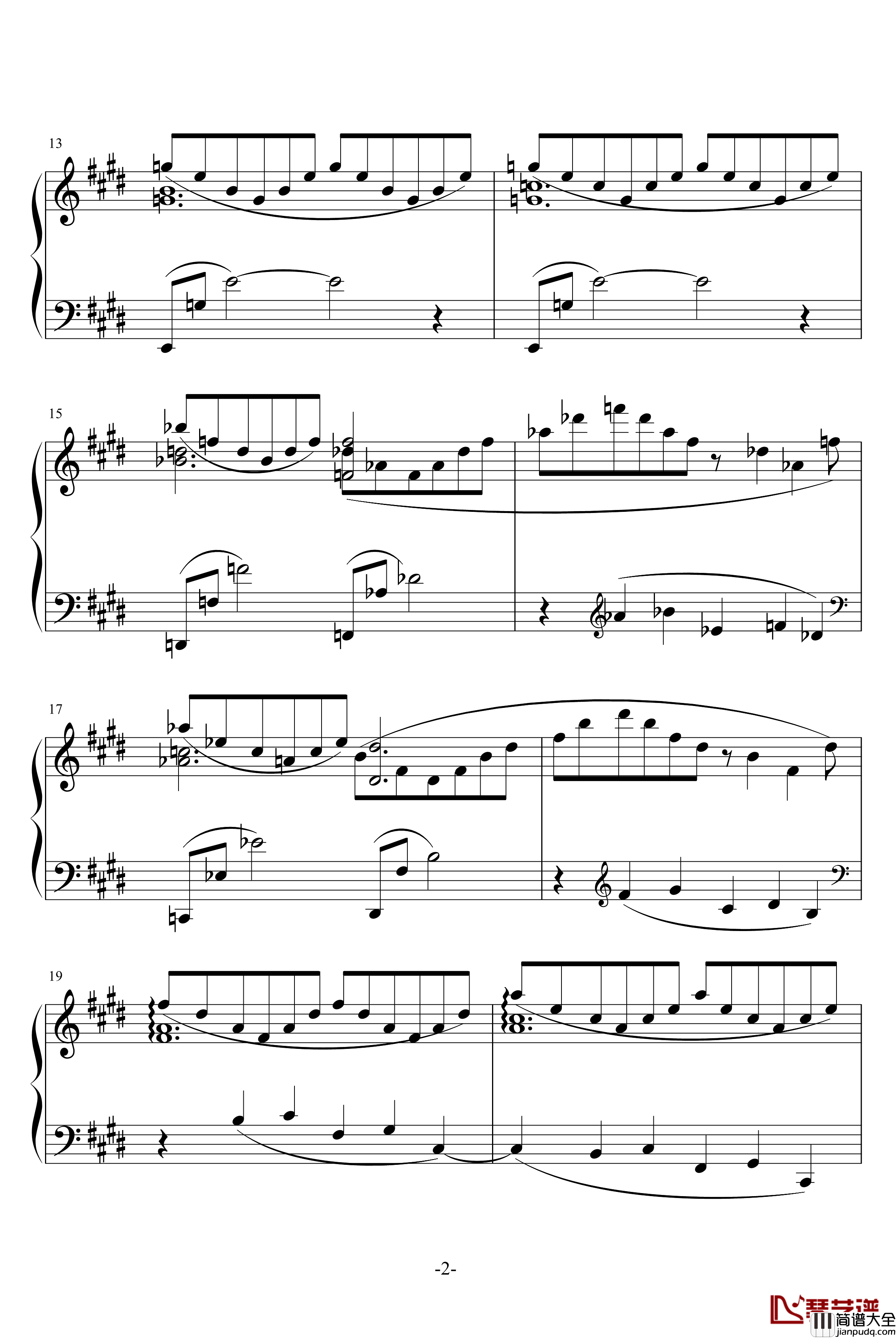 婚礼钢琴谱_旅行岁月2_李斯特