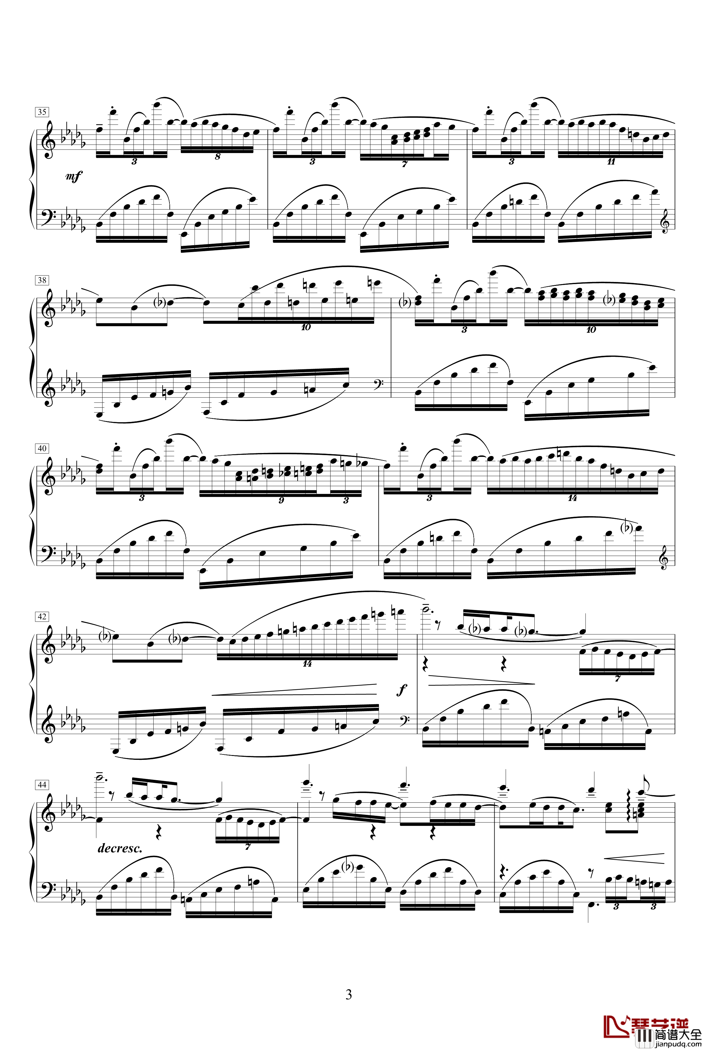 往事钢琴谱_世界名曲