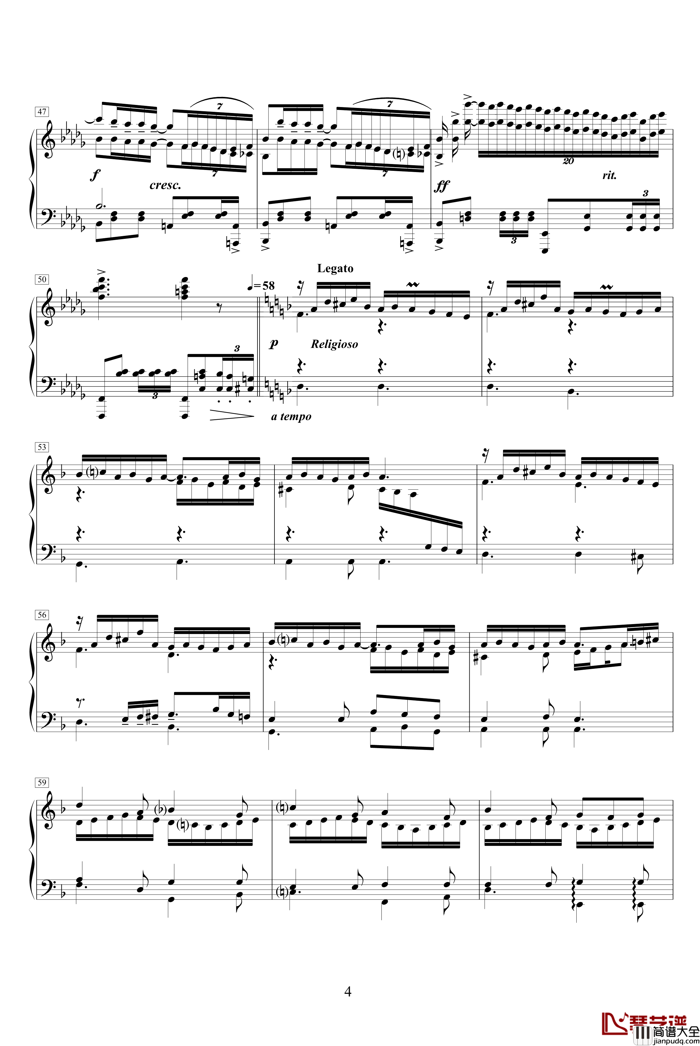 往事钢琴谱_世界名曲