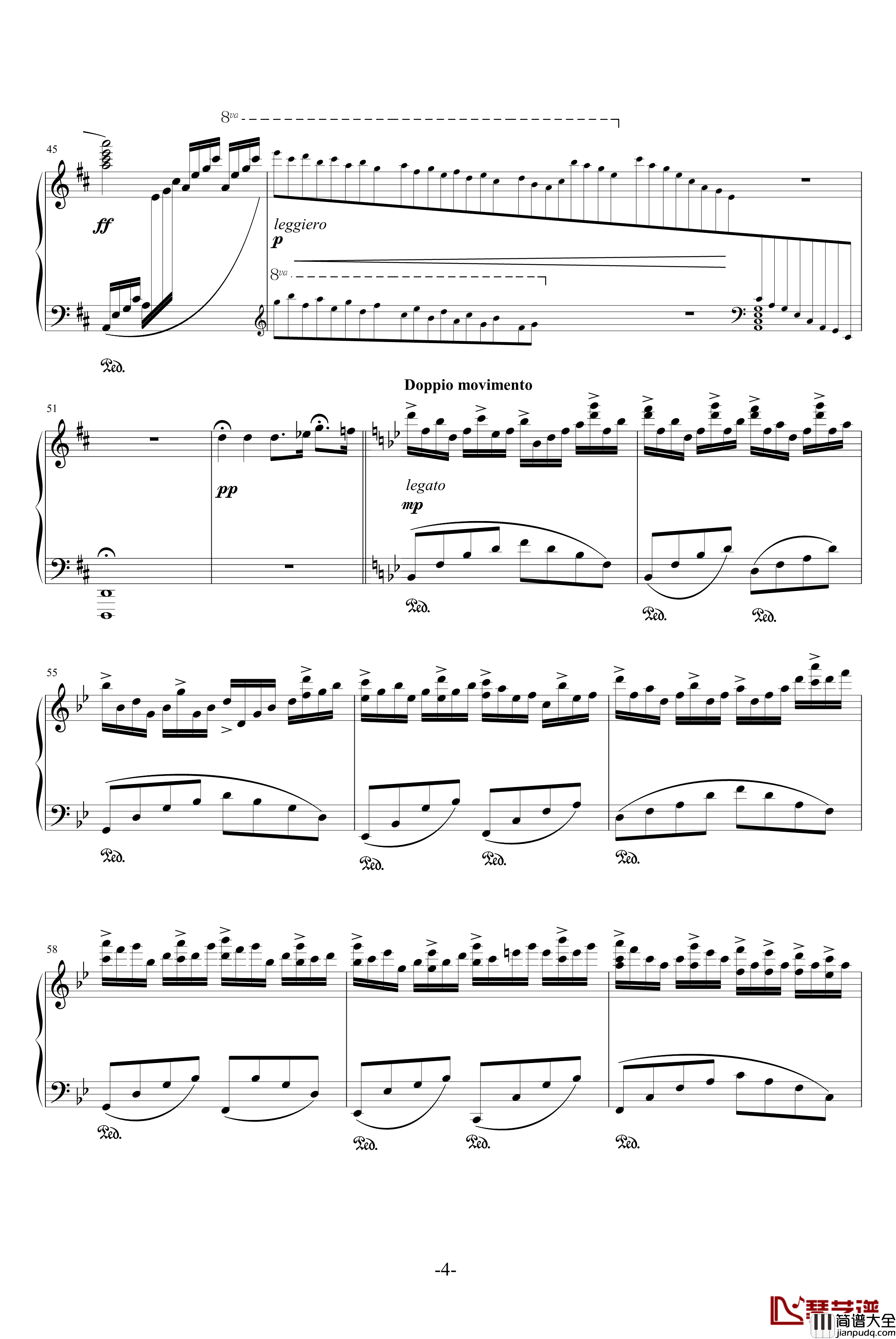 叙事曲钢琴谱_世界名曲