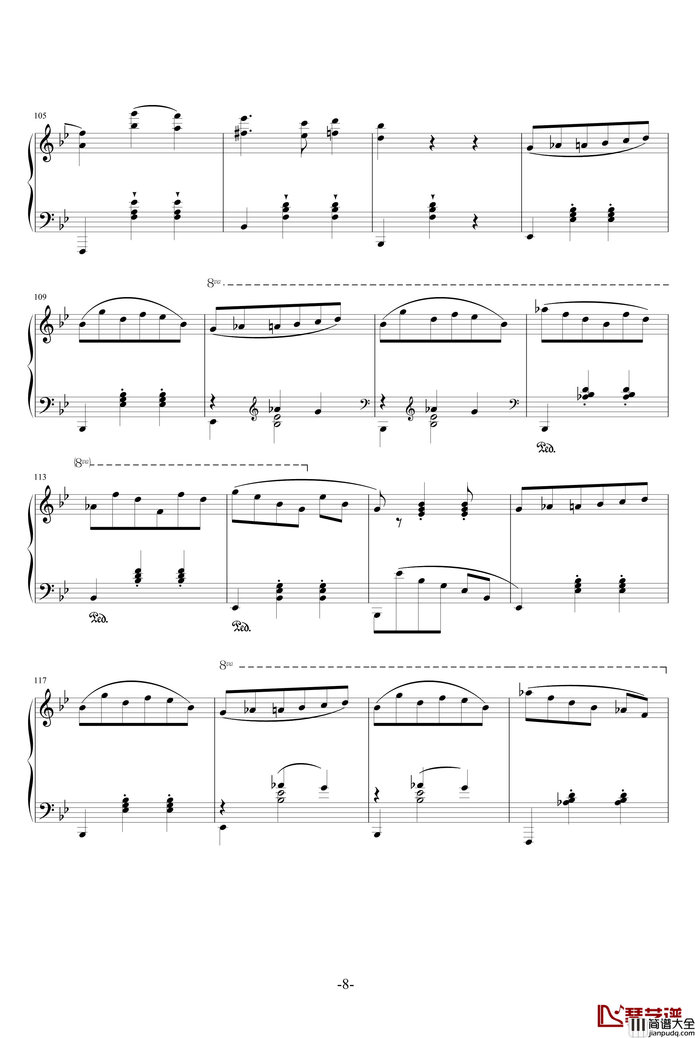 叙事曲钢琴谱_世界名曲