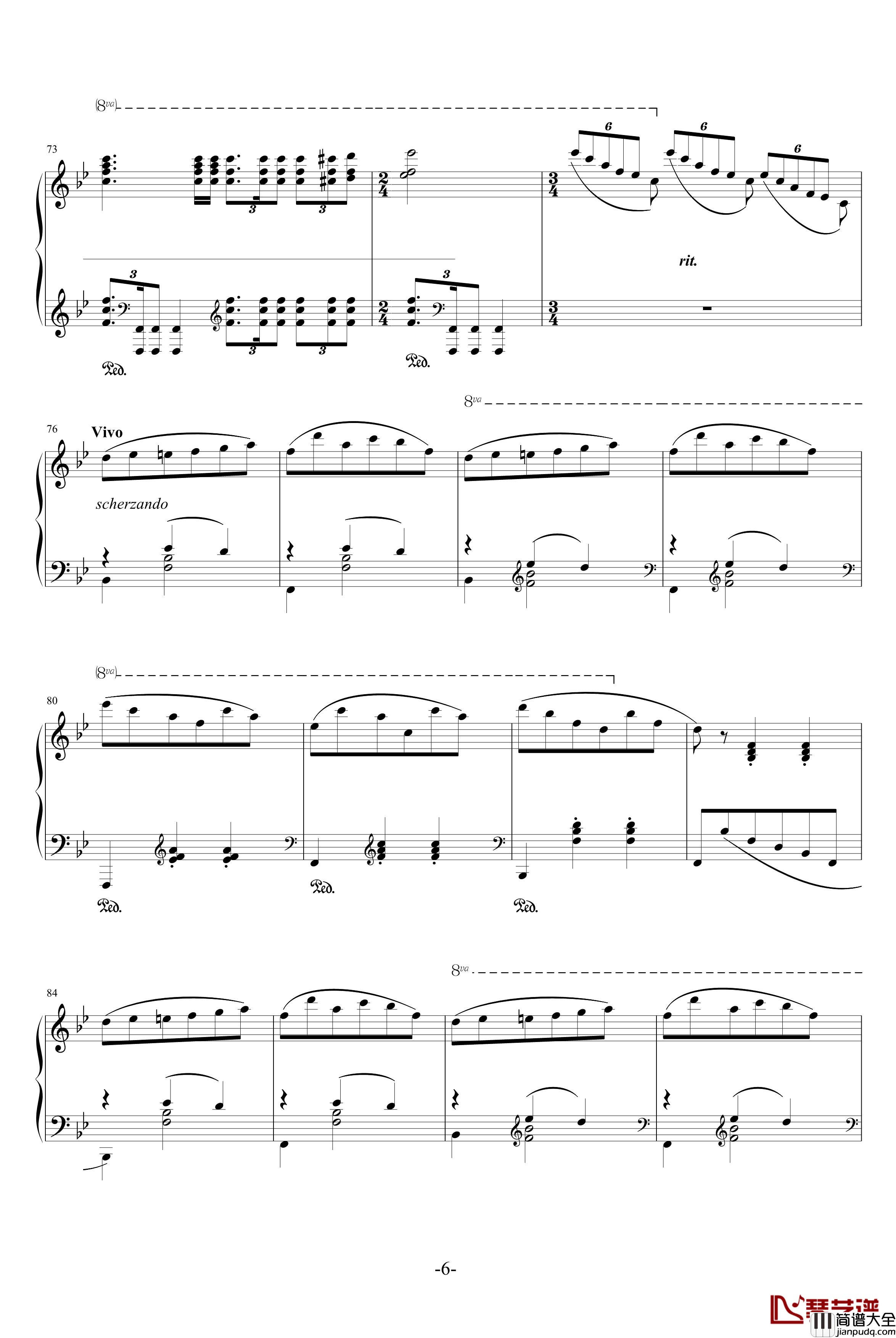 叙事曲钢琴谱_世界名曲