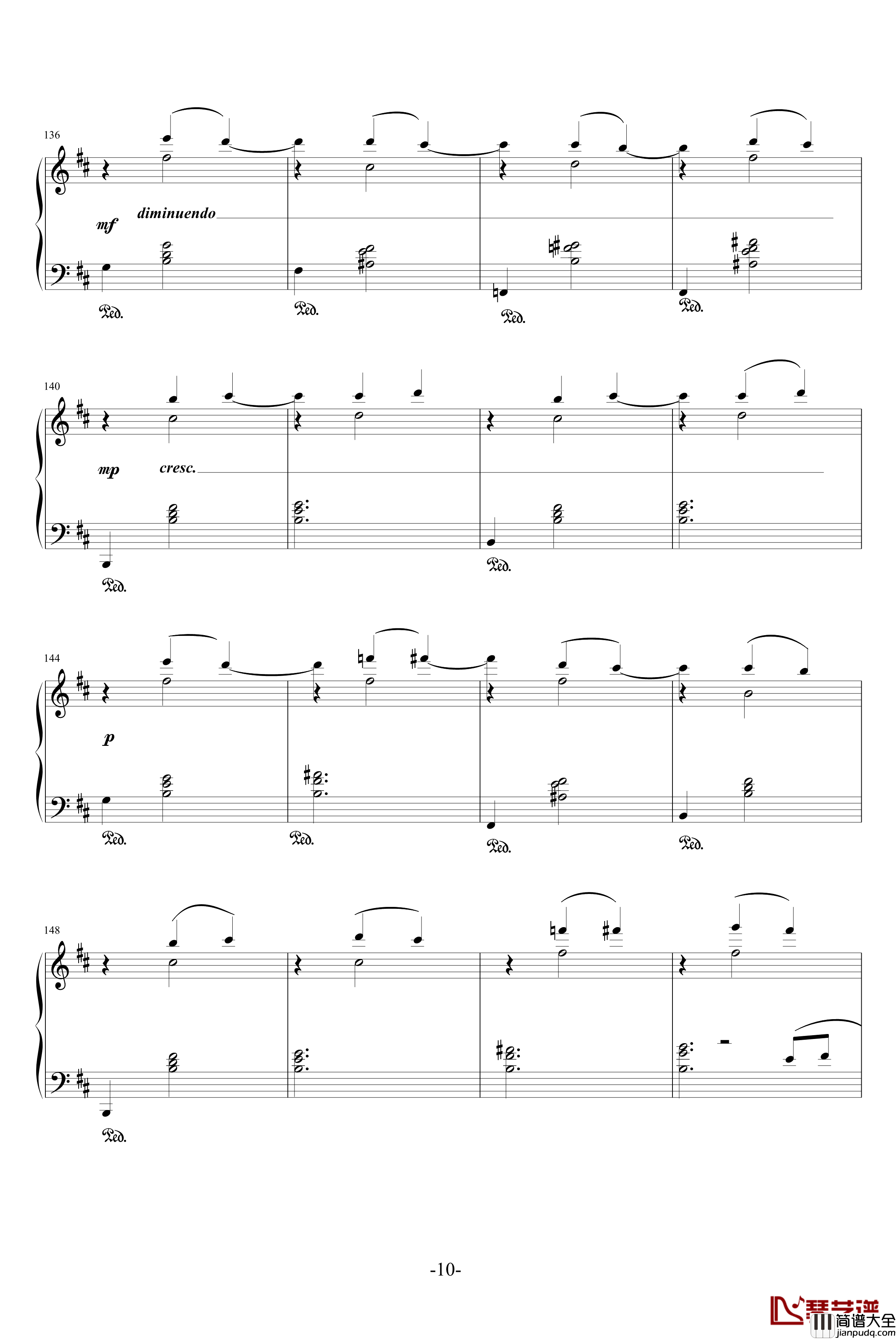 叙事曲钢琴谱_世界名曲