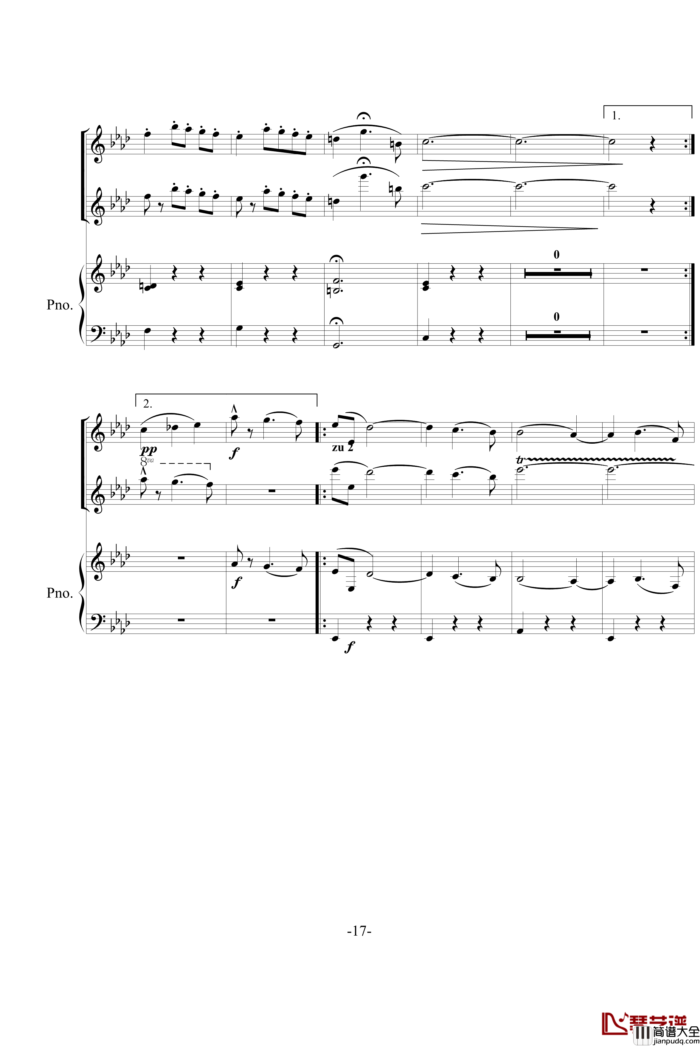 春之声圆舞曲钢琴谱_约翰·斯特劳斯