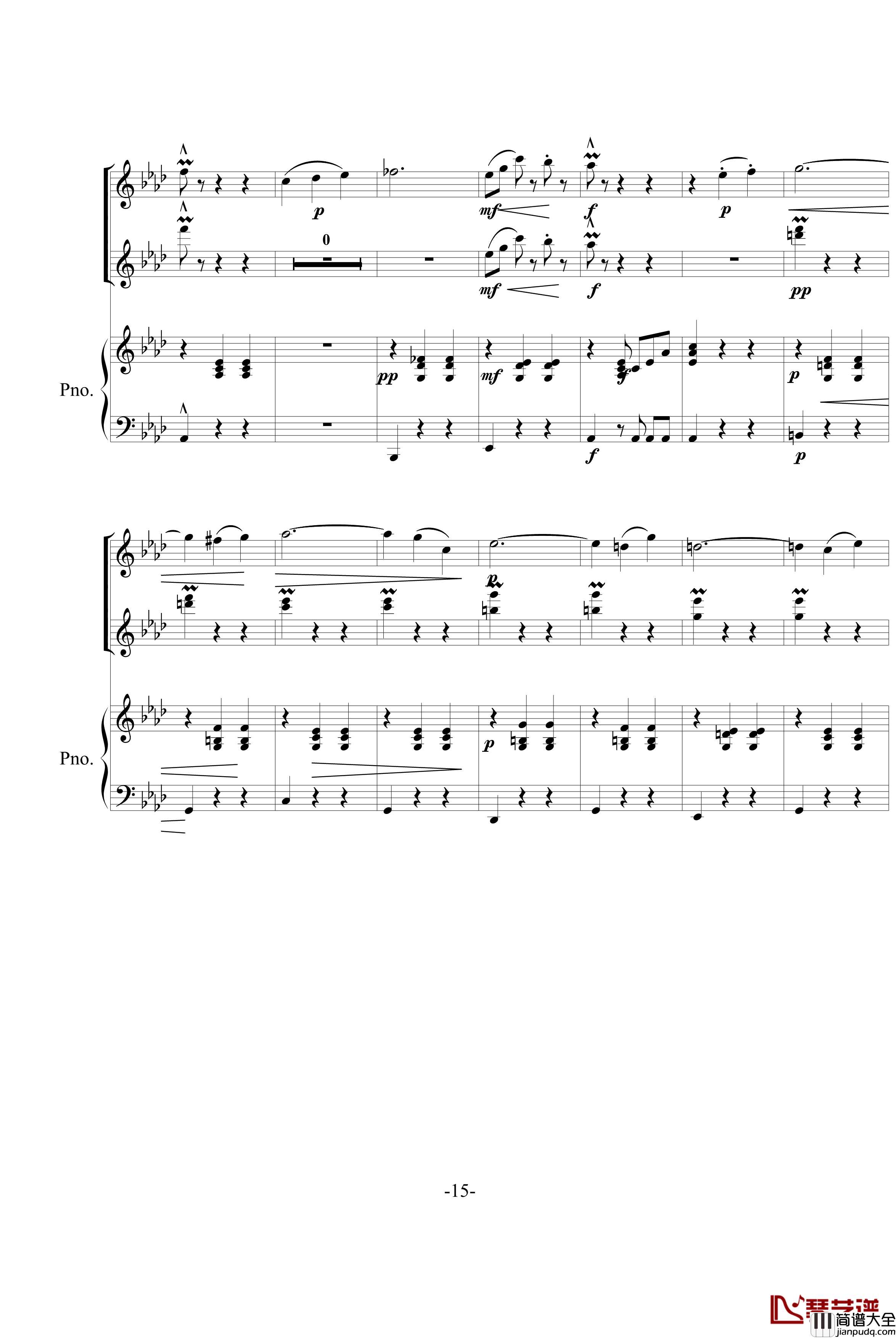 春之声圆舞曲钢琴谱_约翰·斯特劳斯