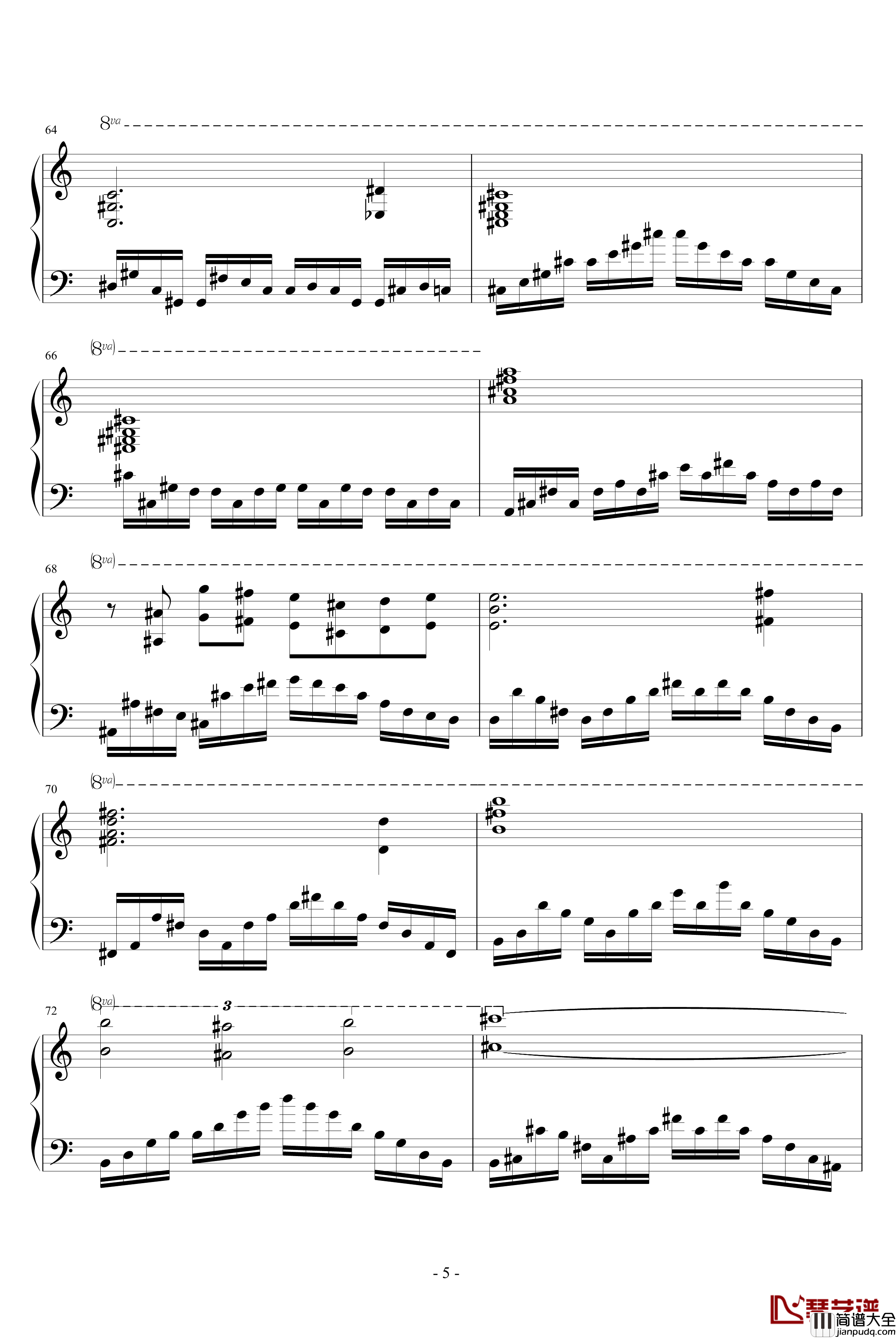 V3钢琴谱_劲乐团_游戏