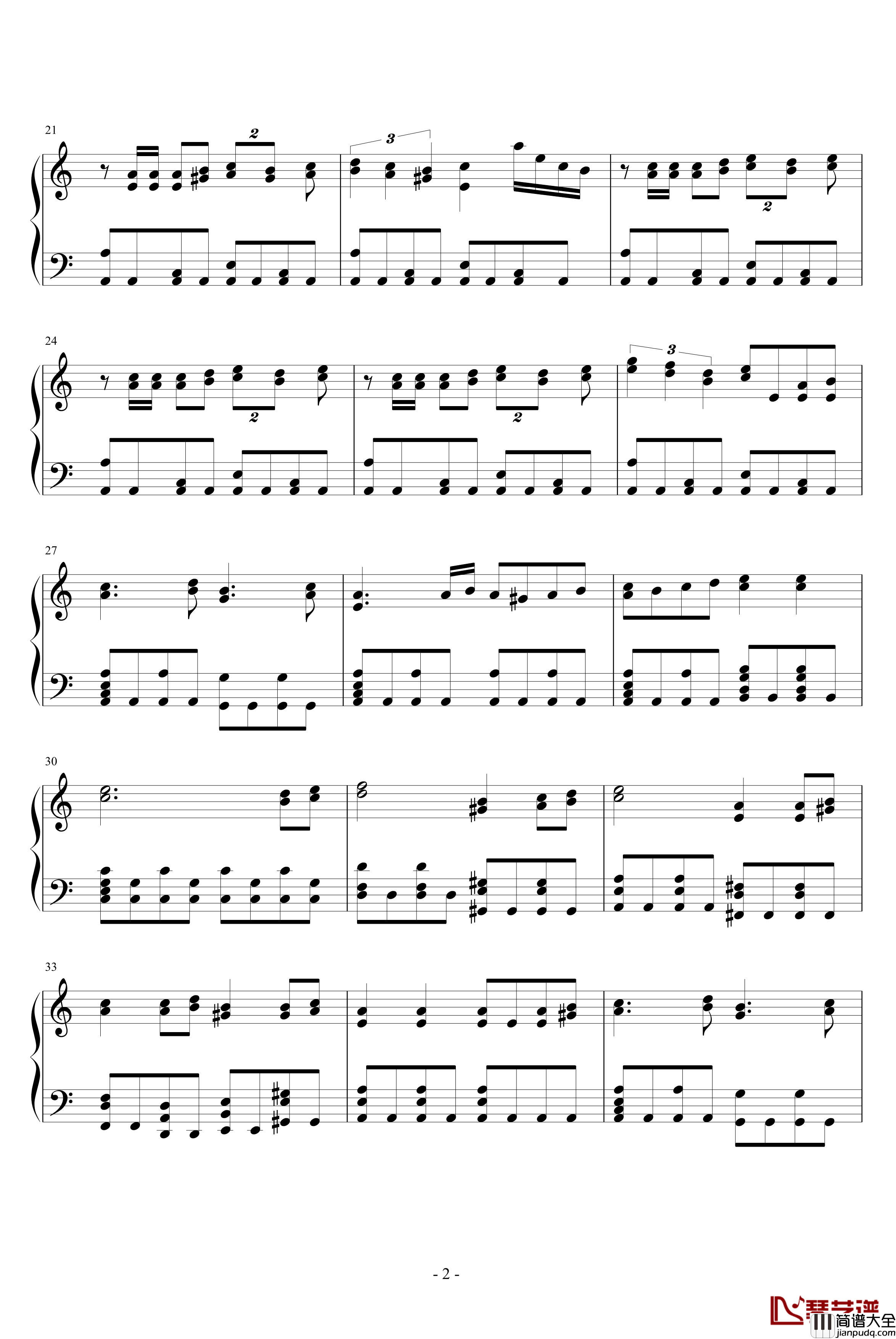 V3钢琴谱_劲乐团_游戏