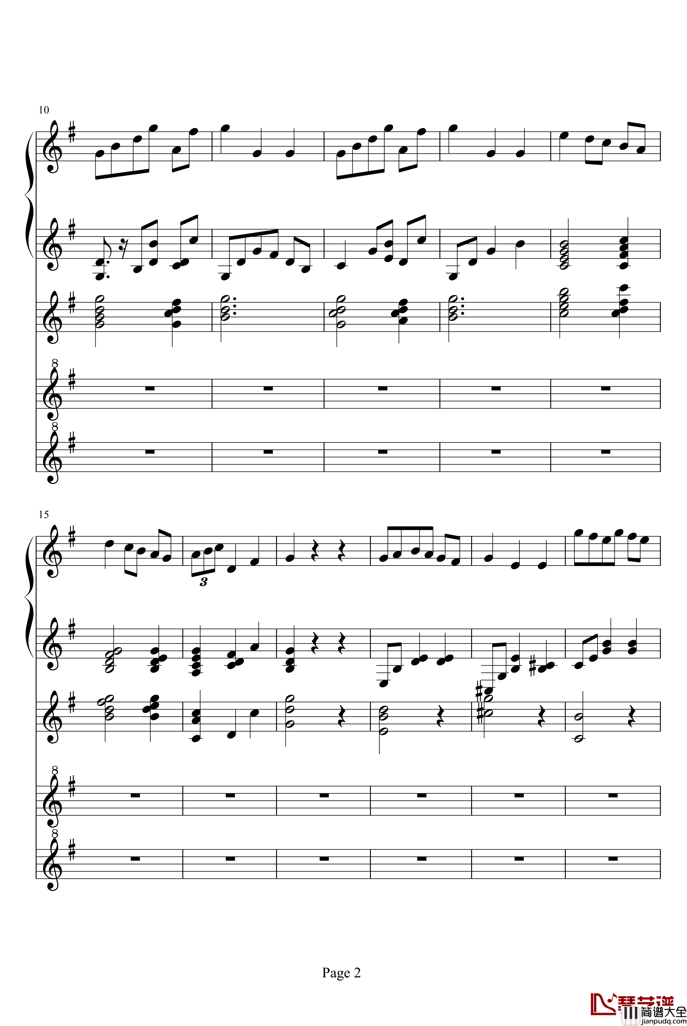 小步舞曲钢琴谱_巴赫_P.E.Bach