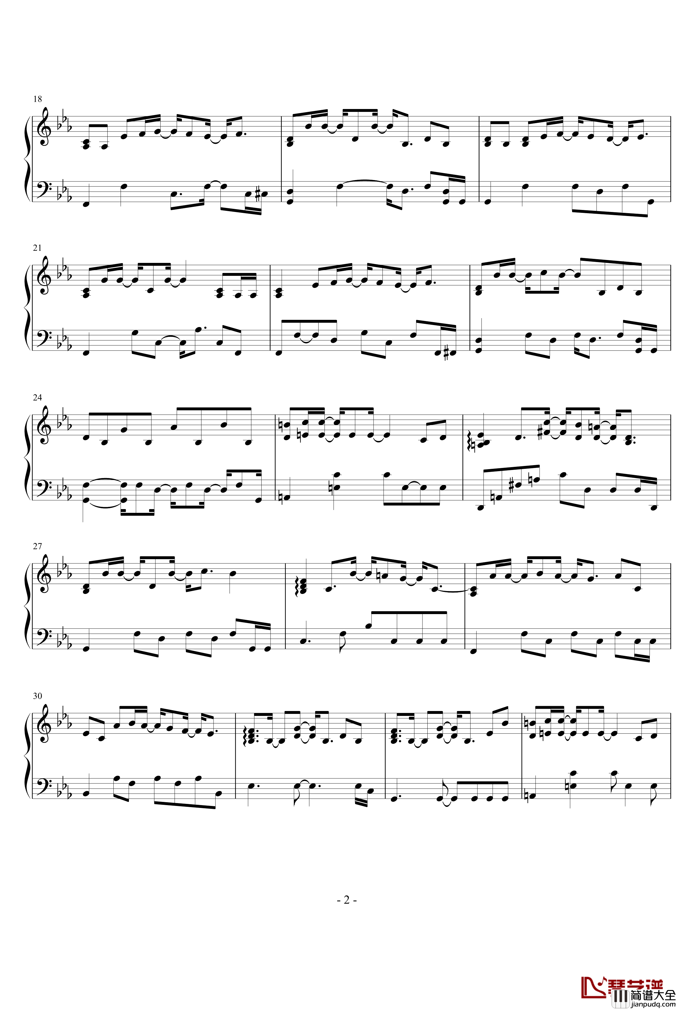 White_Shadow钢琴谱_Yiruma