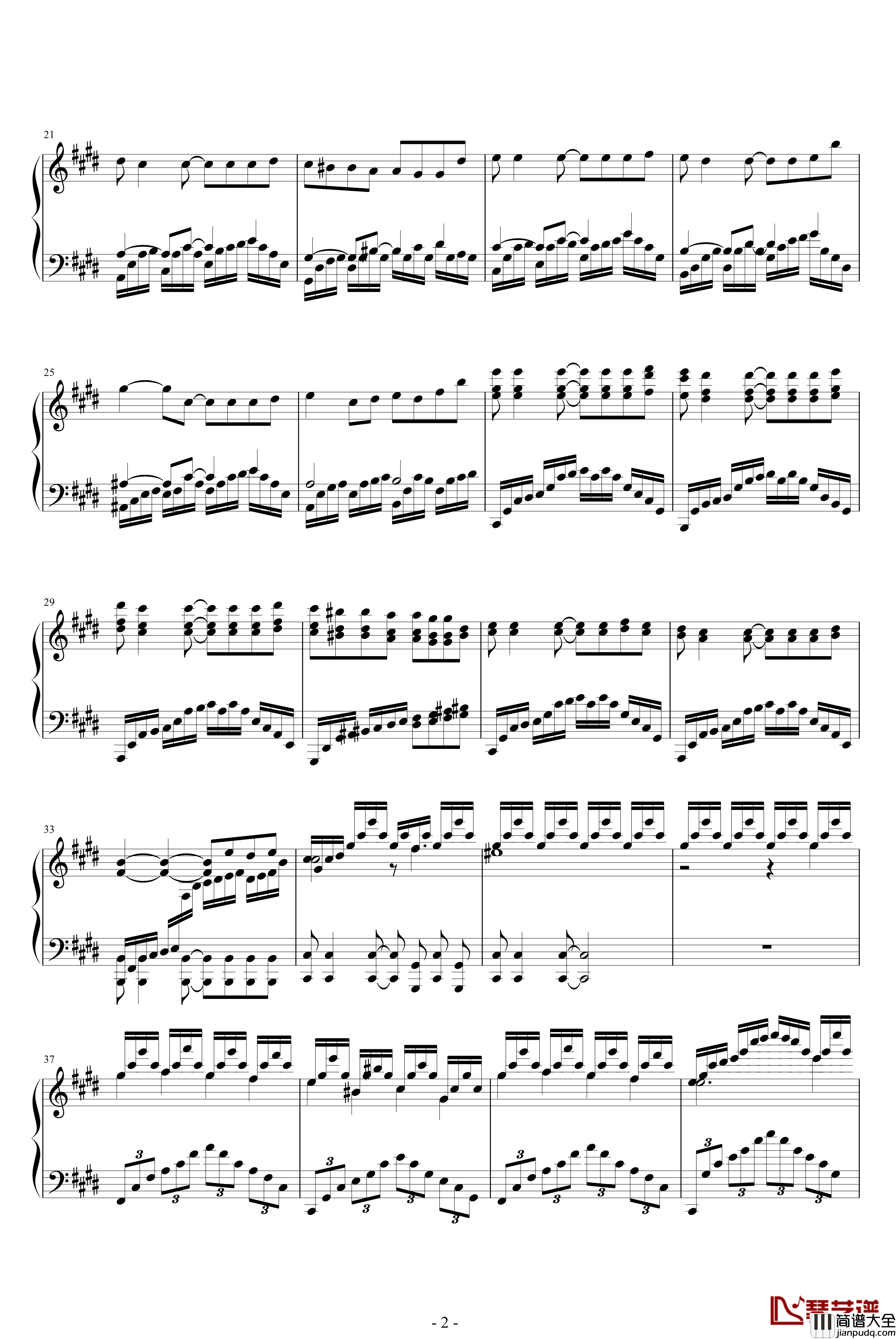 暗夜之章钢琴谱_乐侠