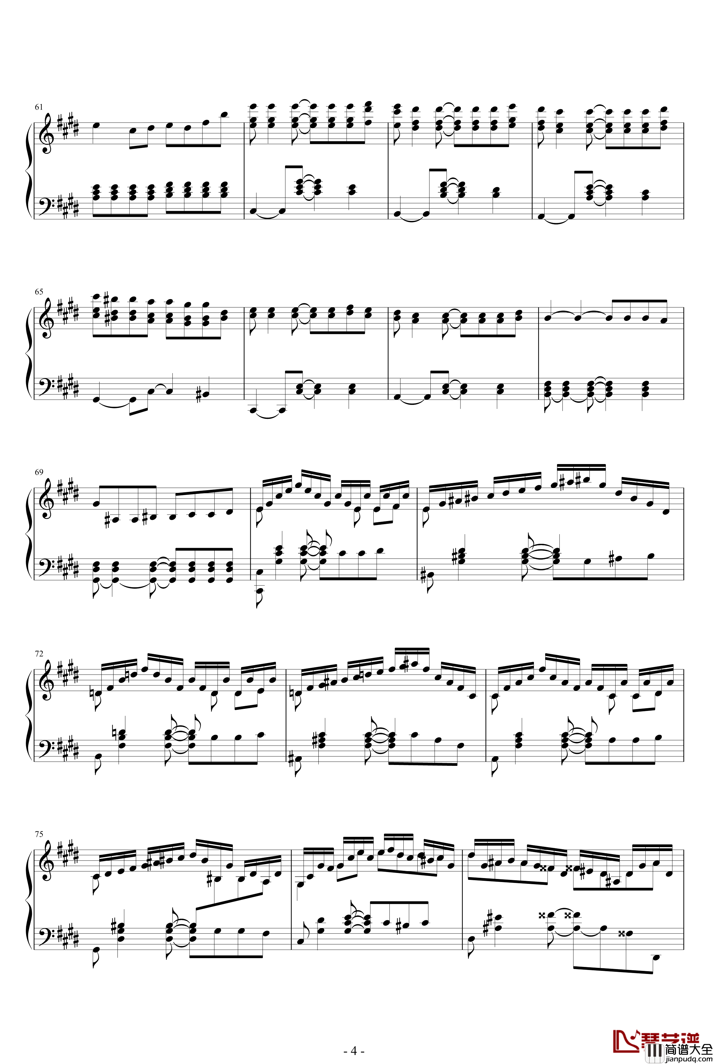 暗夜之章钢琴谱_乐侠