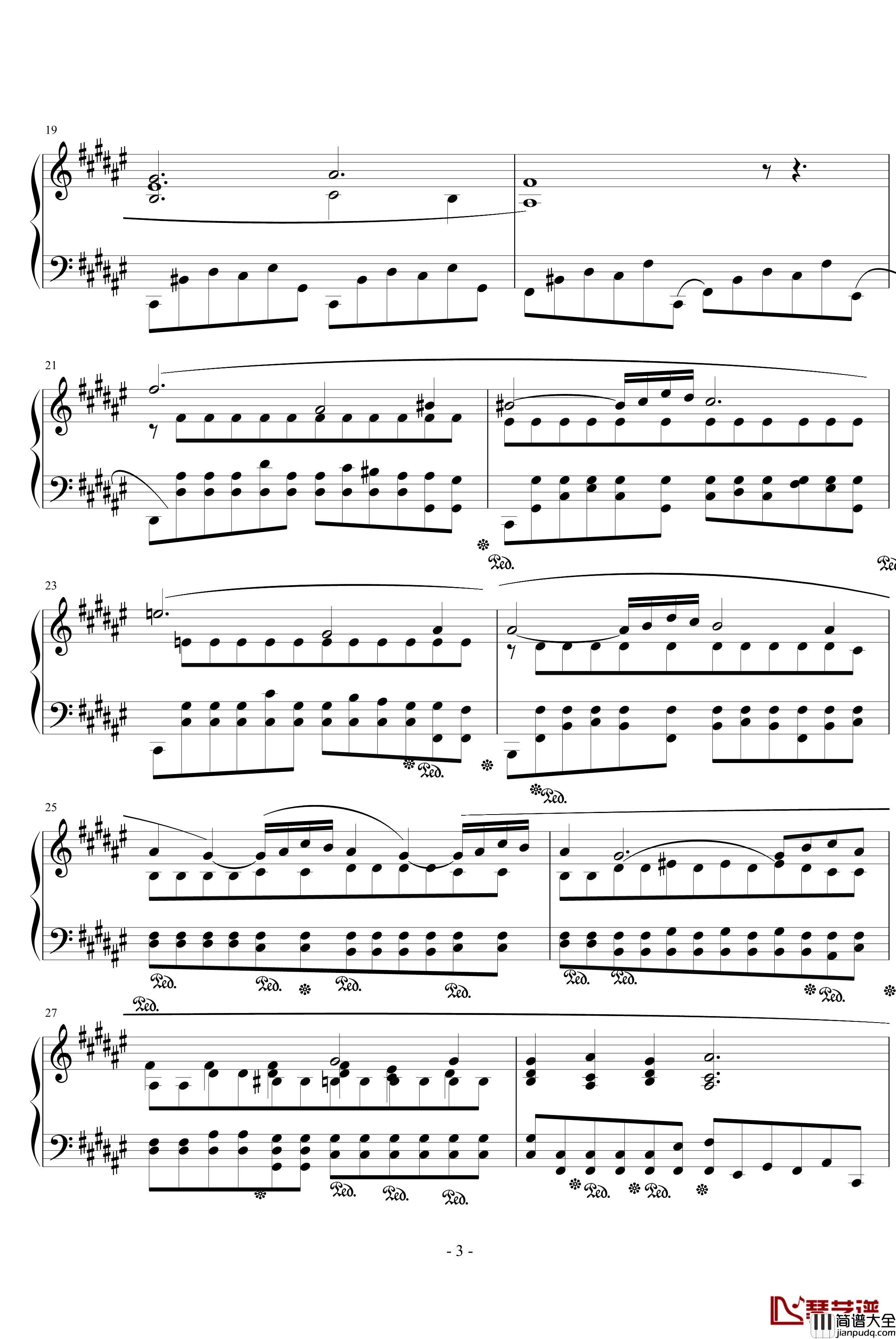 升F大调前奏曲钢琴谱_肖邦_chopin