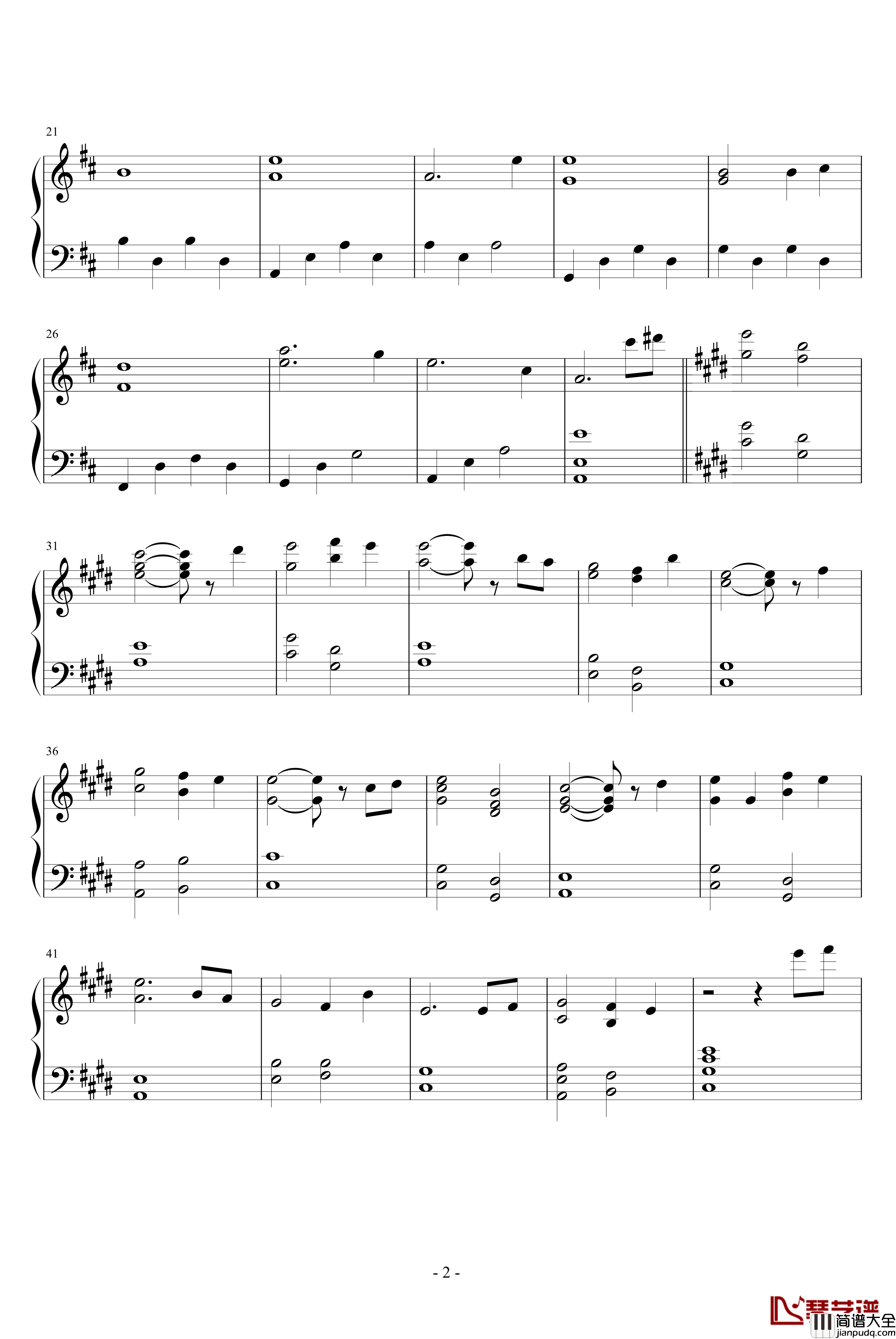 秒速五厘米钢琴谱_动漫影视