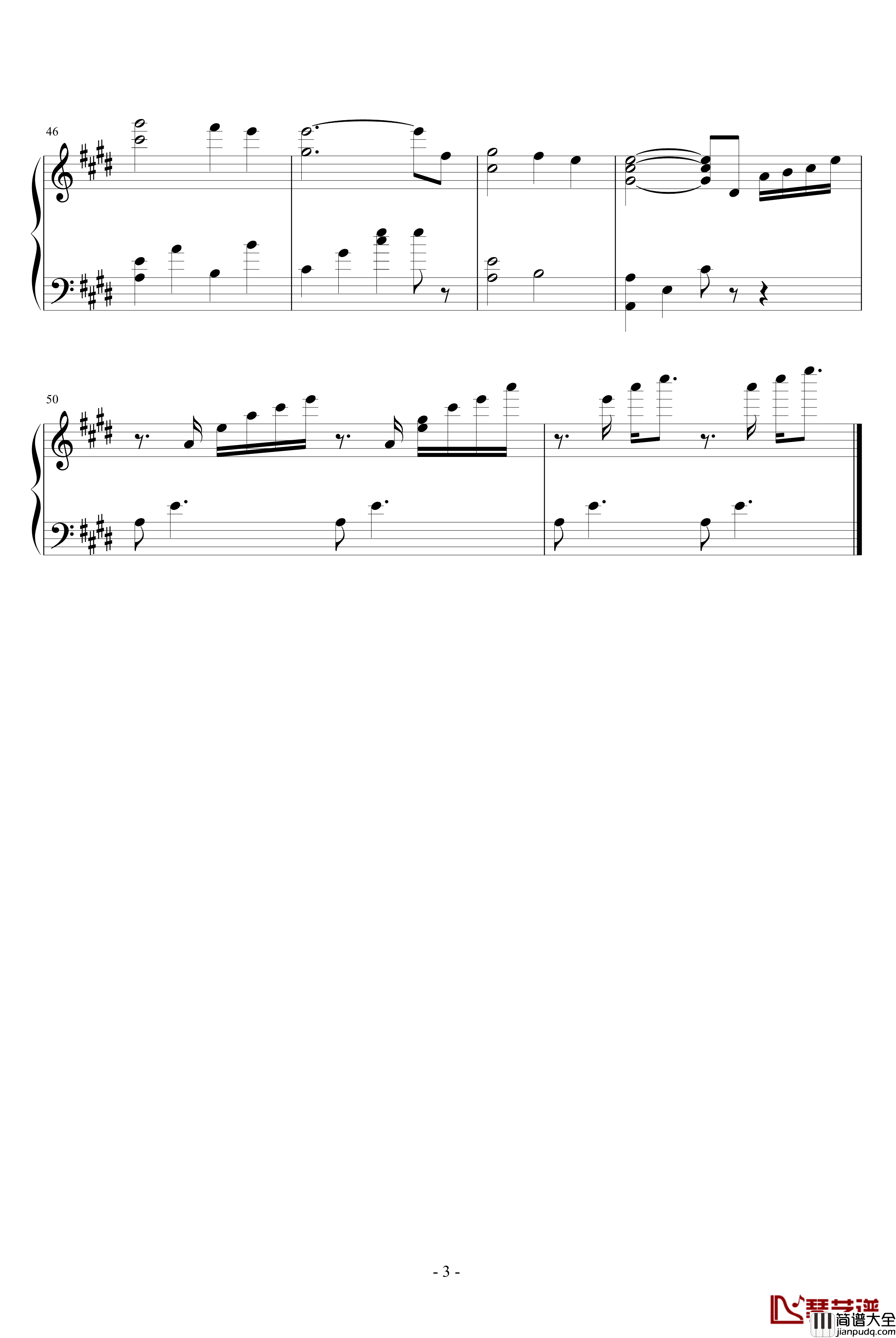 秒速五厘米钢琴谱_动漫影视