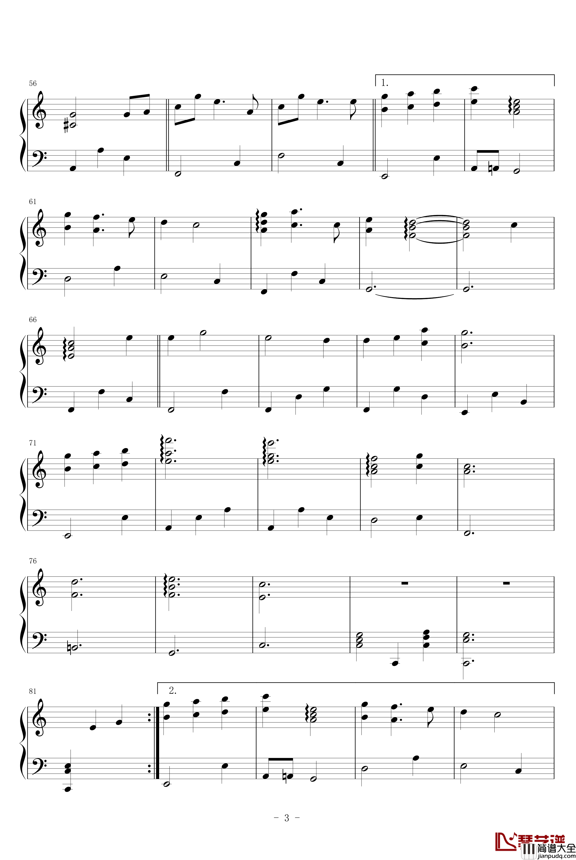 对望钢琴谱_放羊的星星片尾曲_林志颖