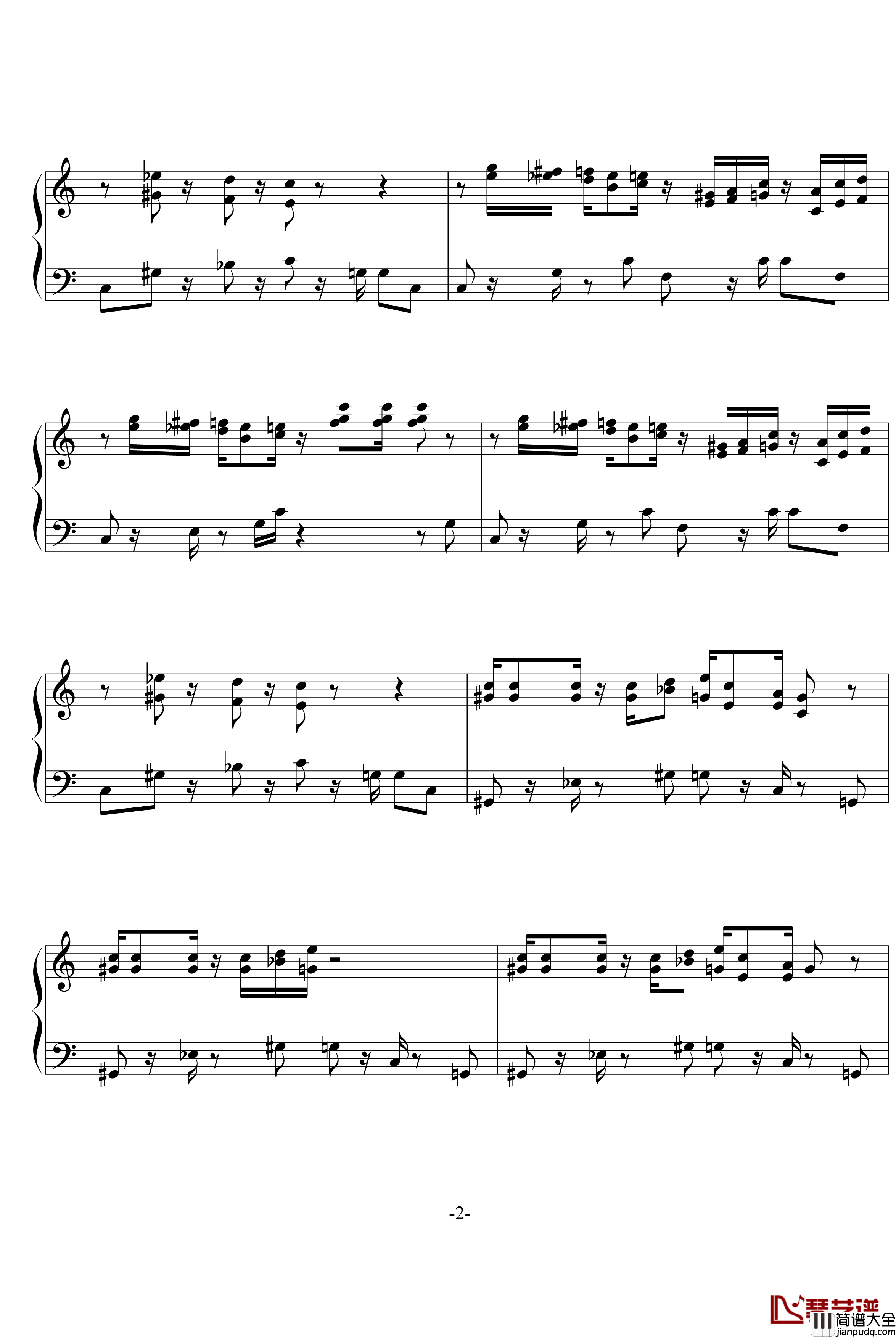 超级玛莉钢琴谱_全集_游戏