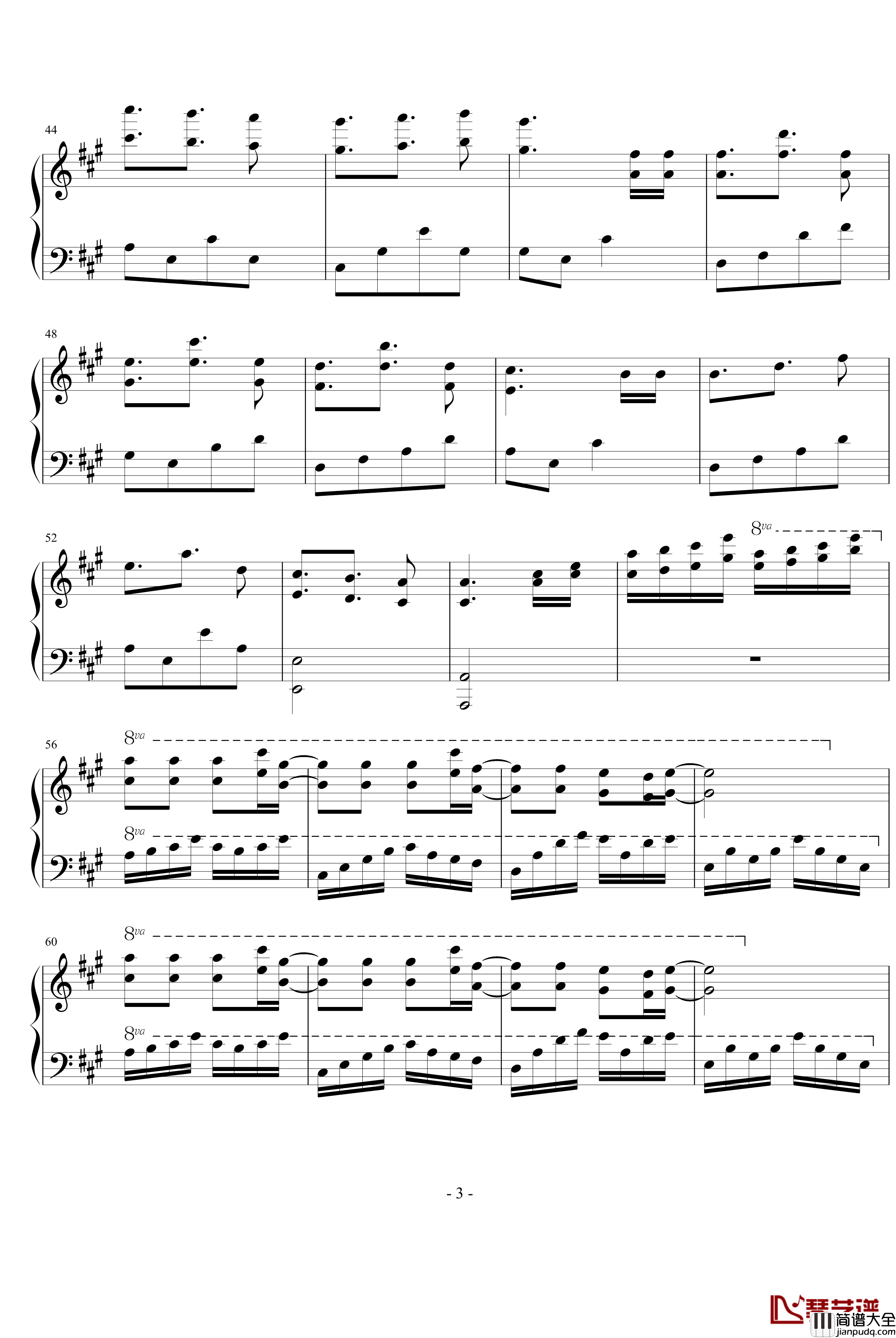 星星小夜曲钢琴谱_PY版_克莱德曼