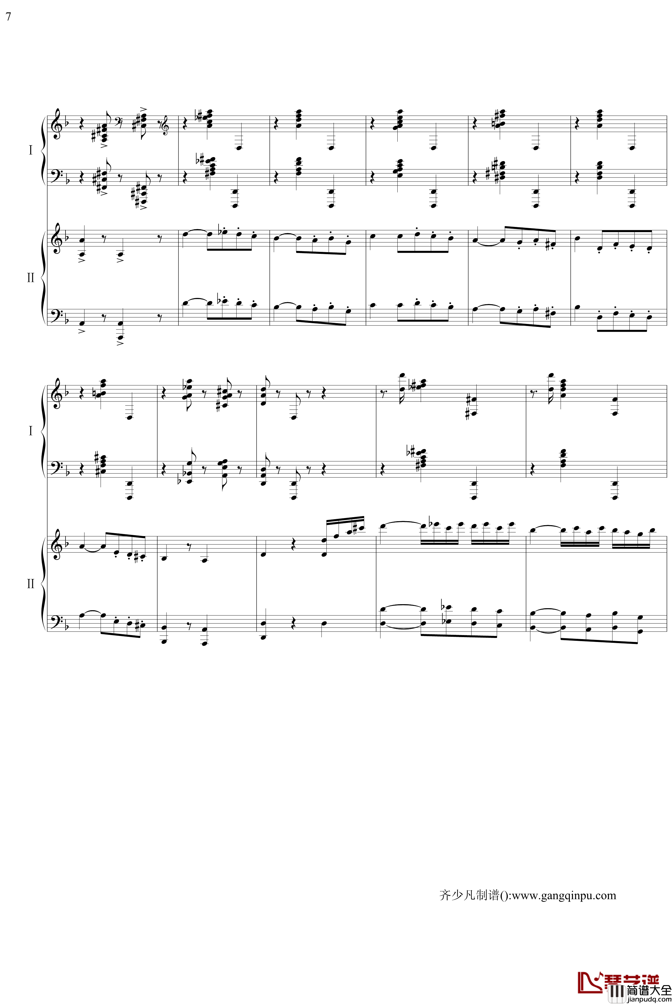 帕格尼尼主题狂想曲钢琴谱_11~18变奏_拉赫马尼若夫