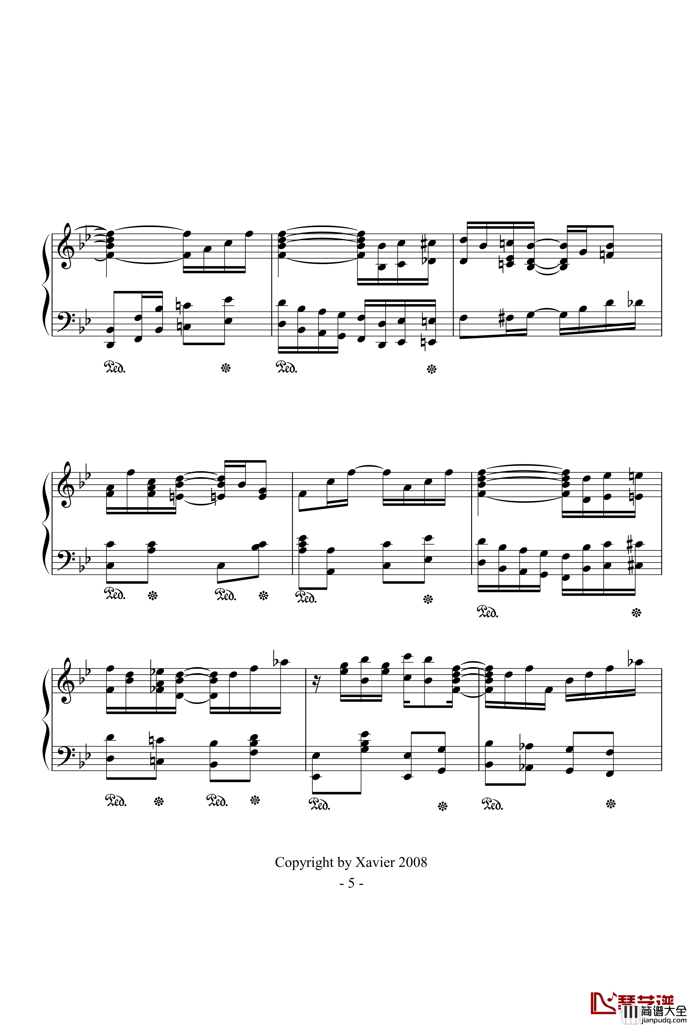 小瀑布钢琴谱_The_Cascades(Jazz)_爵士_Scott_Joplin