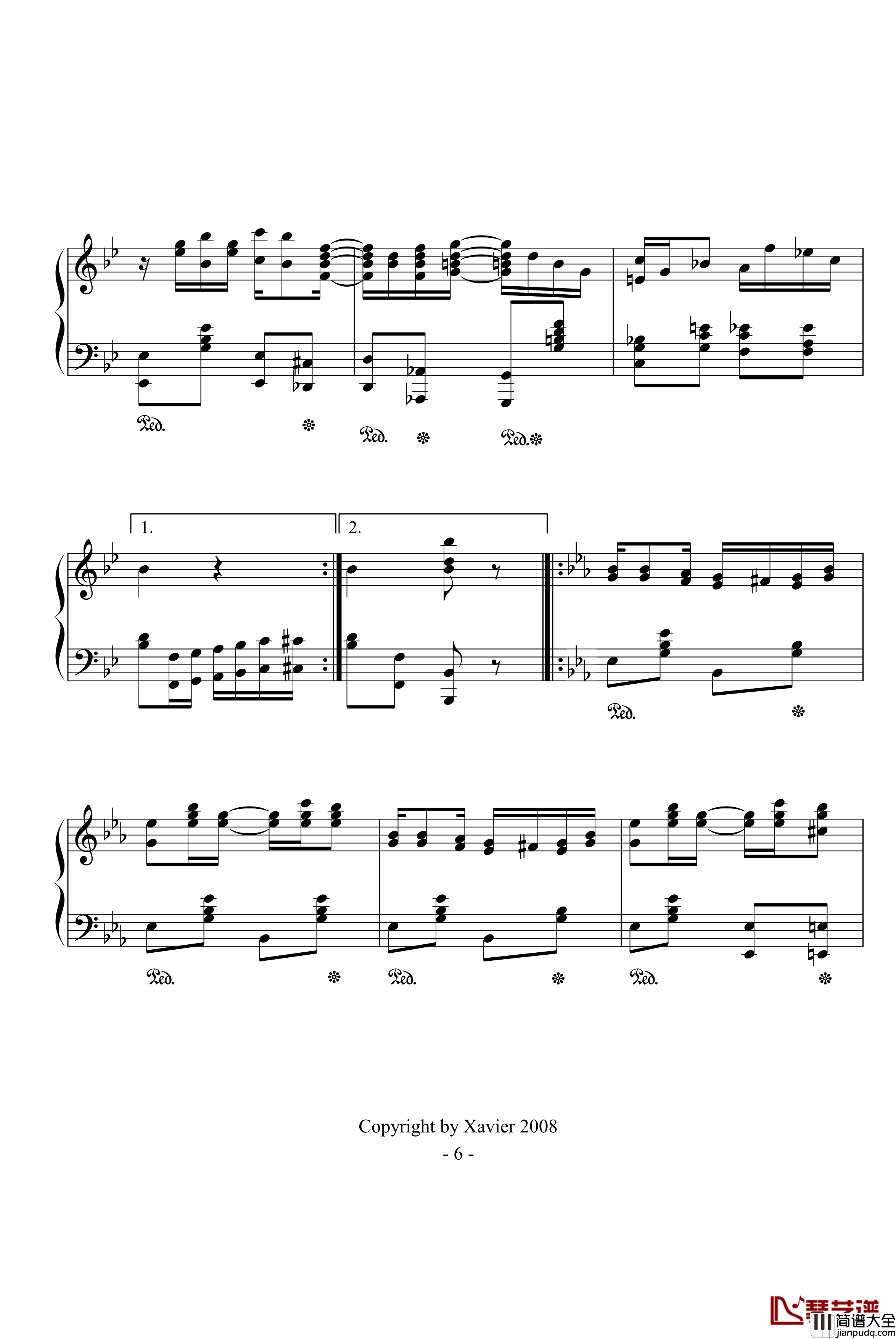 小瀑布钢琴谱_The_Cascades(Jazz)_爵士_Scott_Joplin