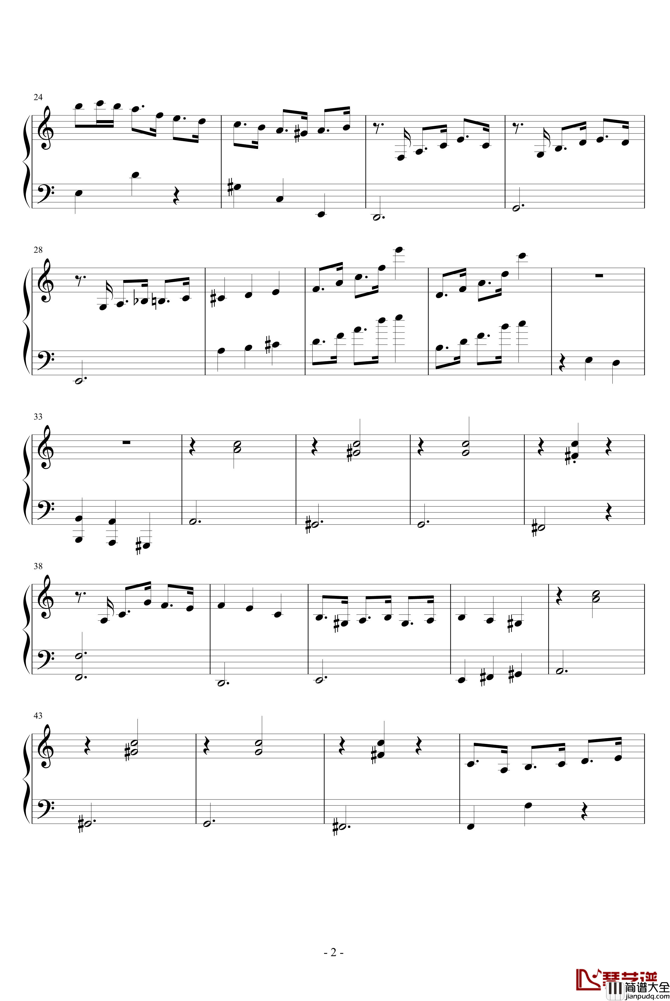 我的快乐钢琴谱_命中注定我愛你插曲_锦绣二重唱